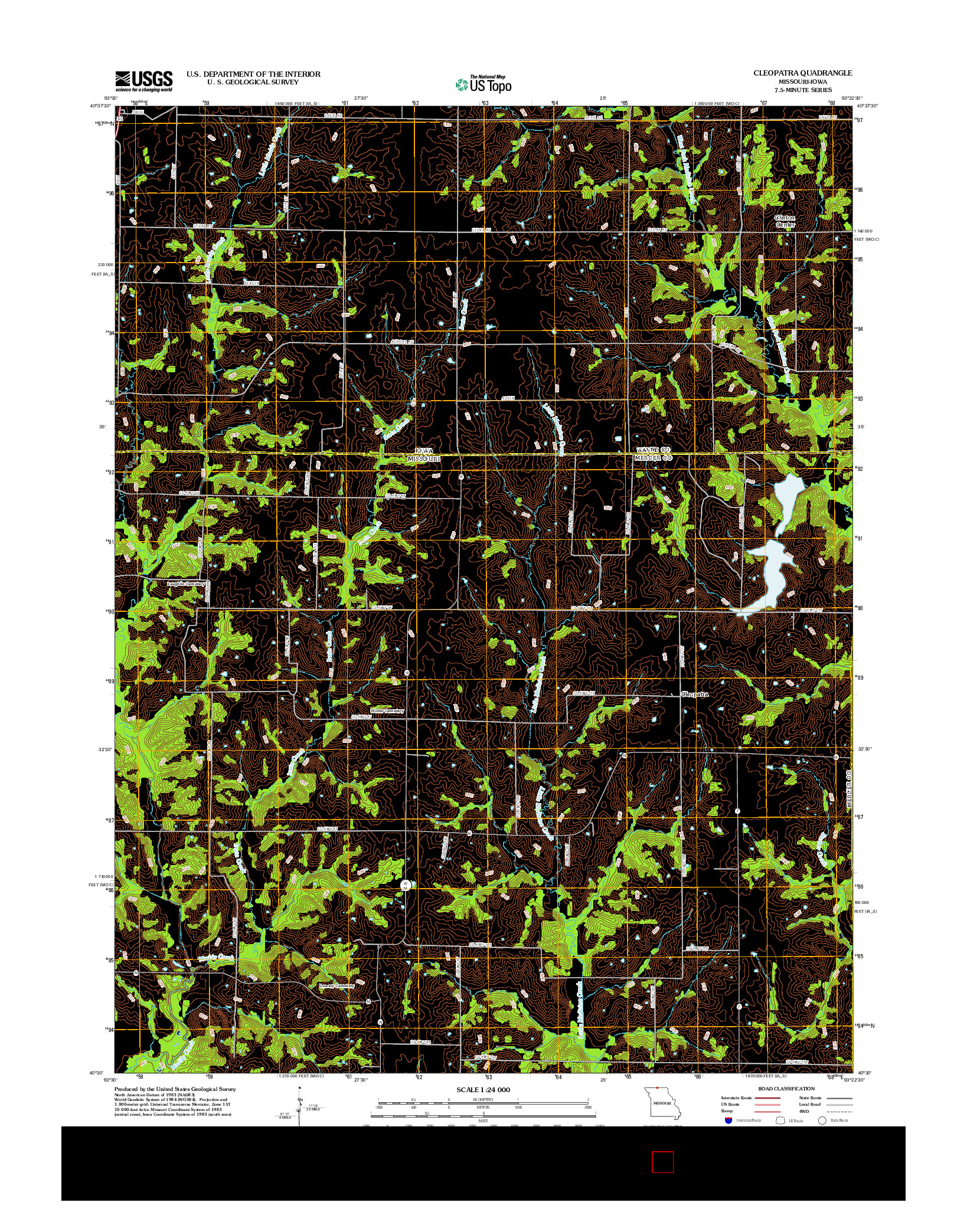 USGS US TOPO 7.5-MINUTE MAP FOR CLEOPATRA, MO-IA 2012