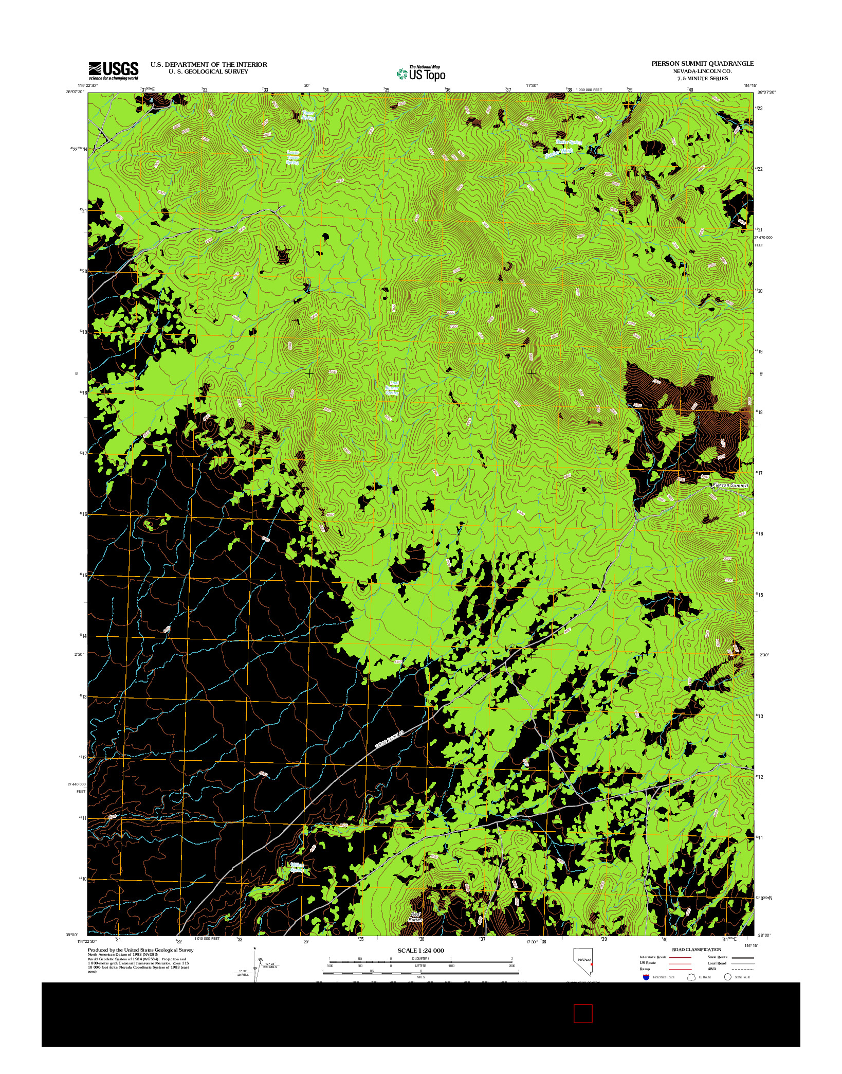 USGS US TOPO 7.5-MINUTE MAP FOR PIERSON SUMMIT, NV 2012