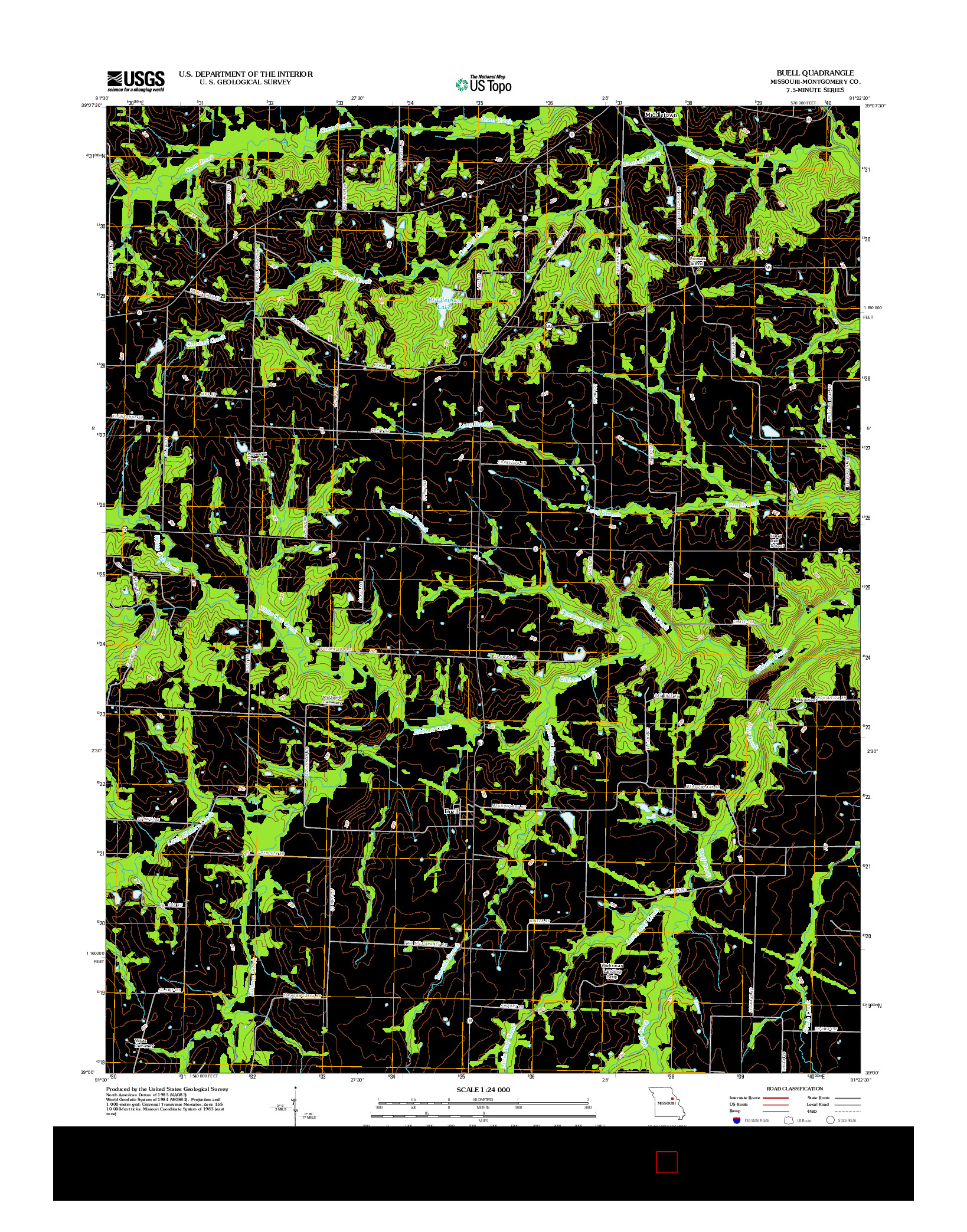 USGS US TOPO 7.5-MINUTE MAP FOR BUELL, MO 2012