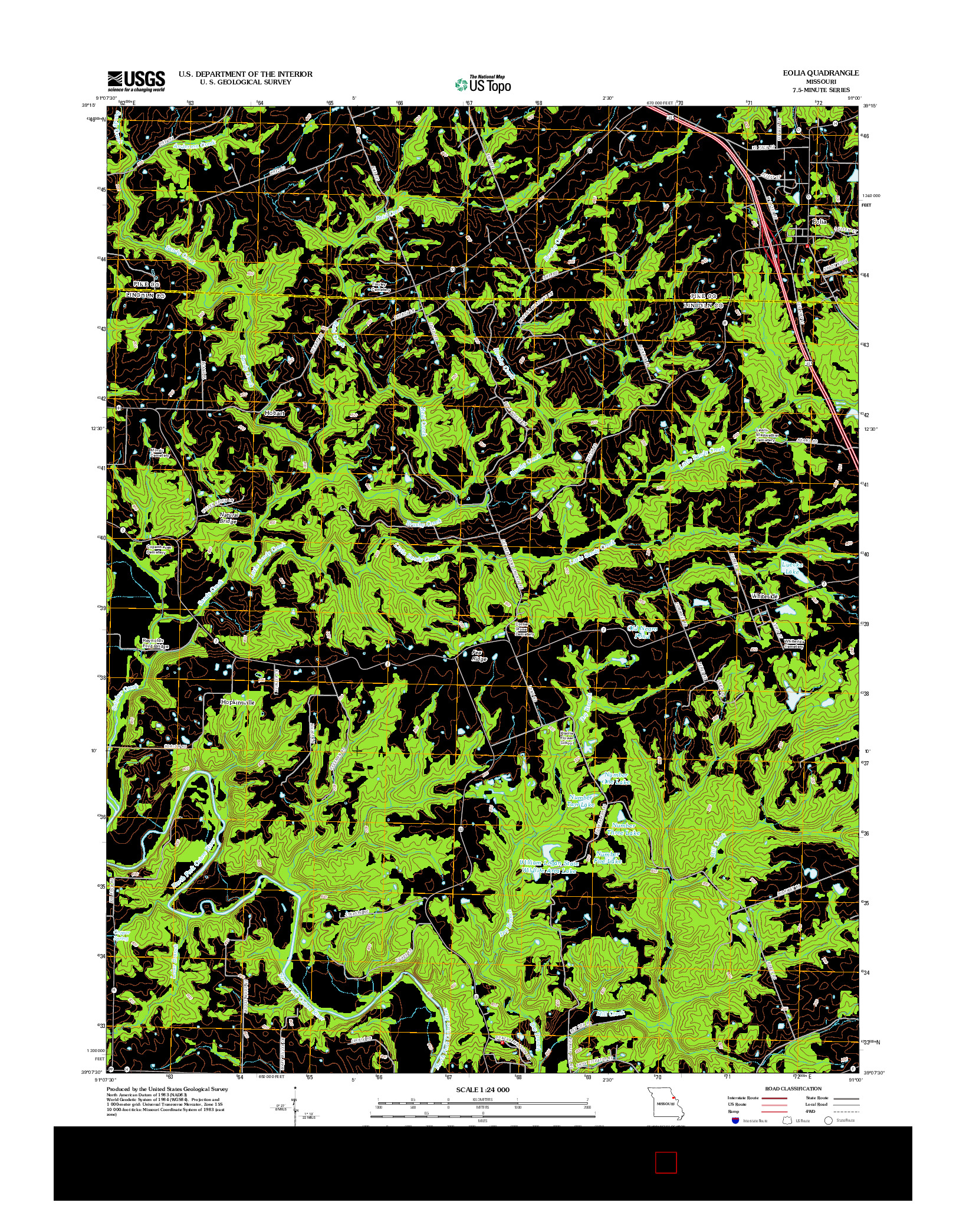 USGS US TOPO 7.5-MINUTE MAP FOR EOLIA, MO 2012