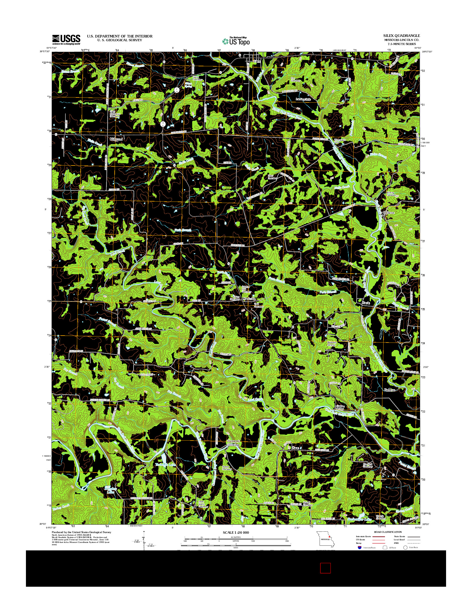 USGS US TOPO 7.5-MINUTE MAP FOR SILEX, MO 2012