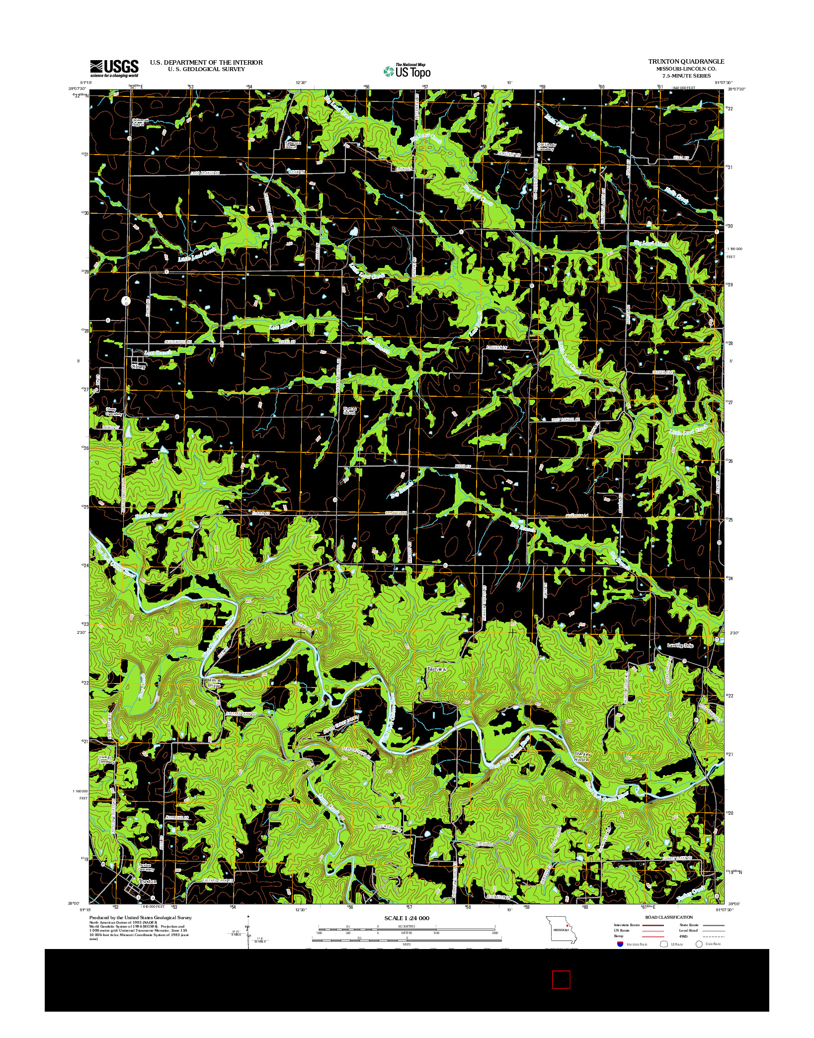 USGS US TOPO 7.5-MINUTE MAP FOR TRUXTON, MO 2012