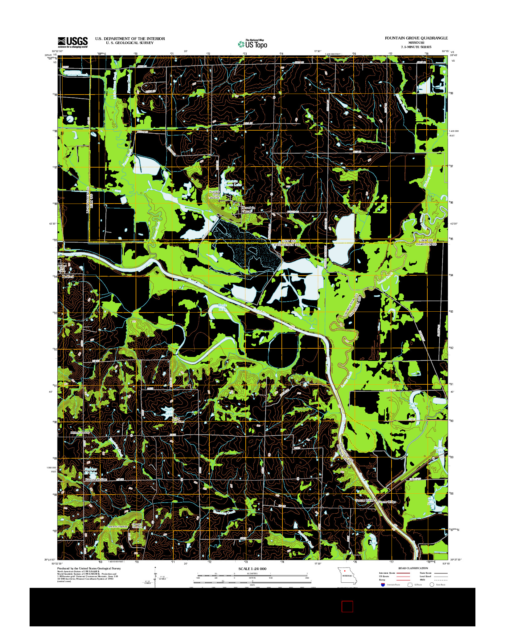USGS US TOPO 7.5-MINUTE MAP FOR FOUNTAIN GROVE, MO 2012