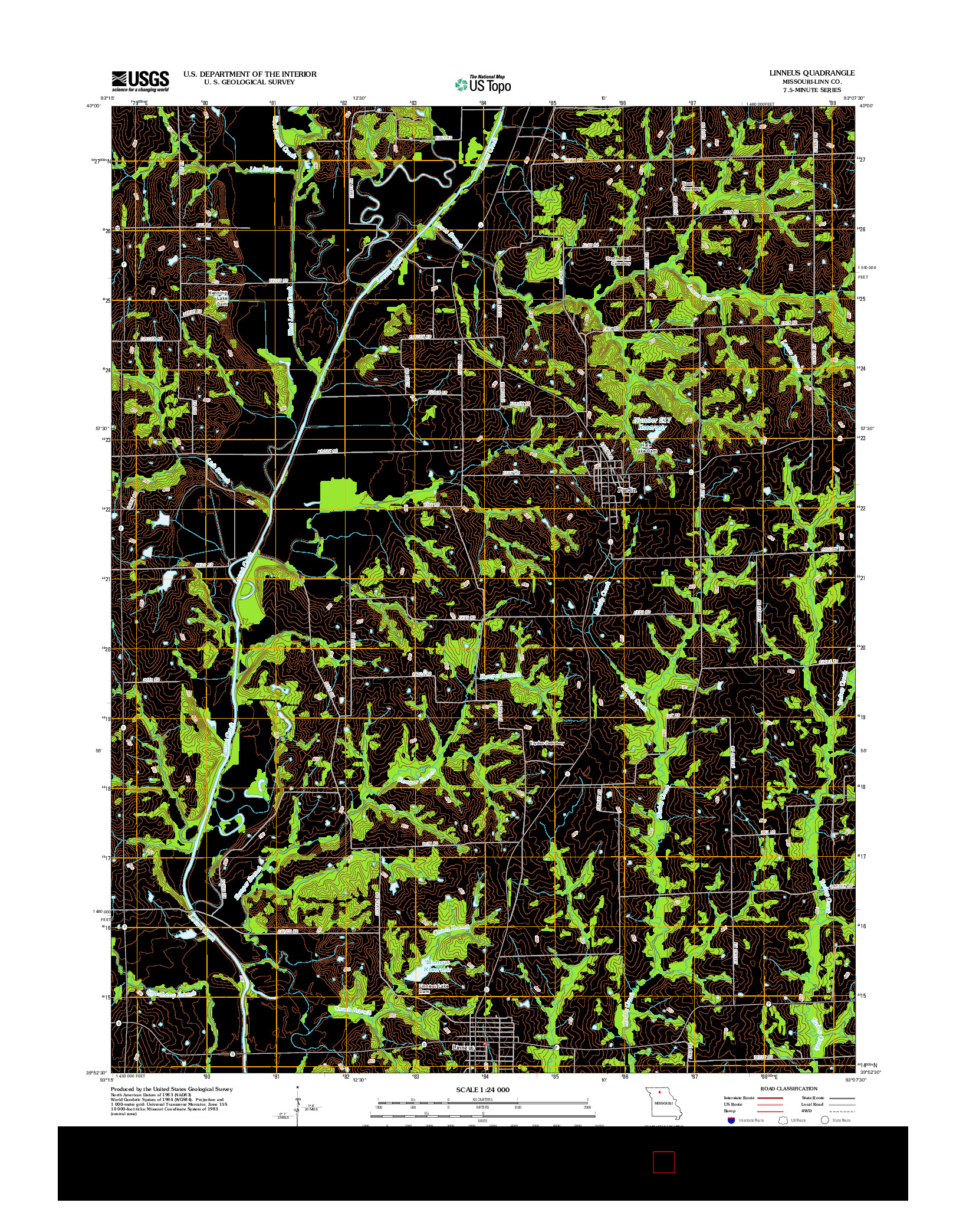 USGS US TOPO 7.5-MINUTE MAP FOR LINNEUS, MO 2012