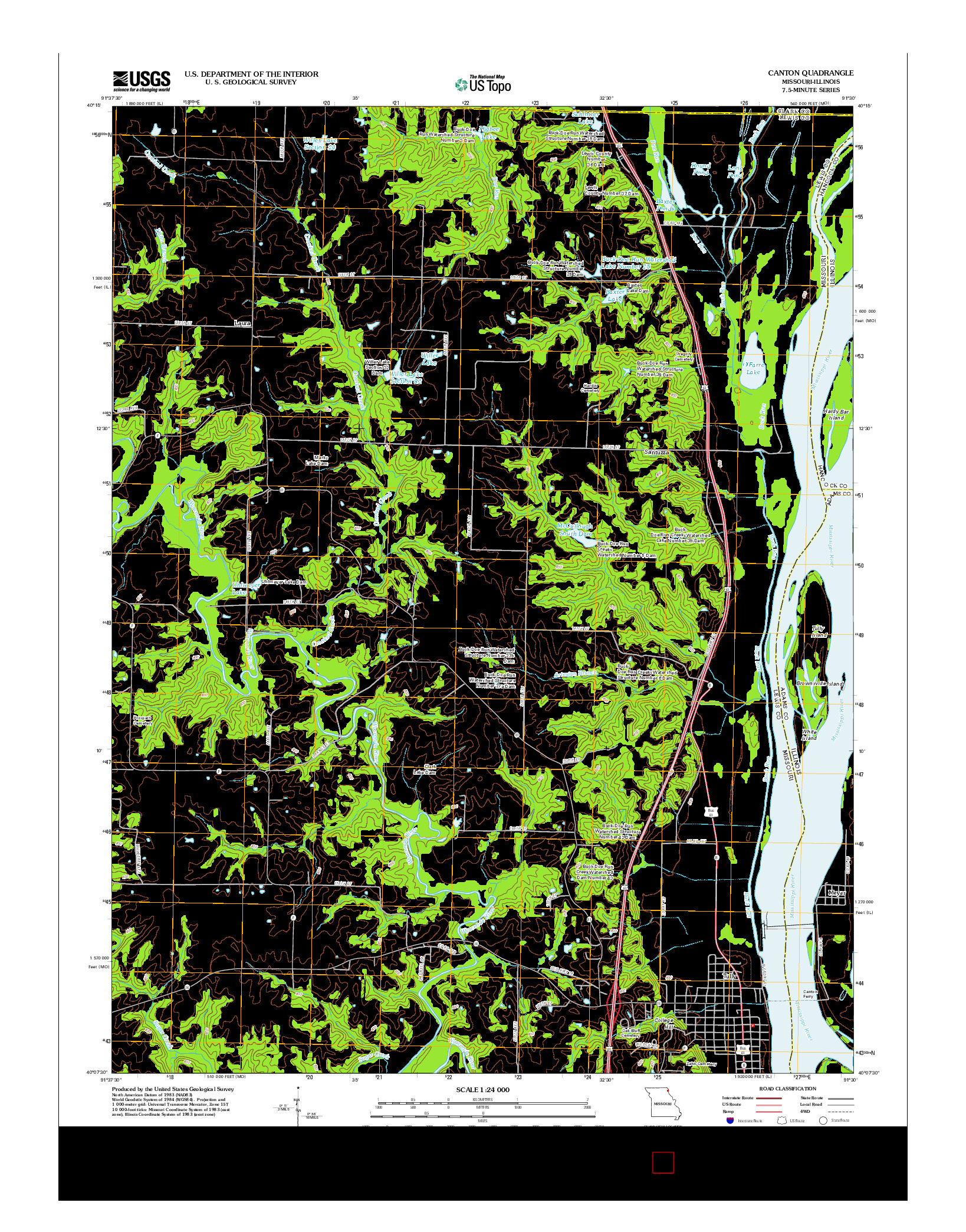 USGS US TOPO 7.5-MINUTE MAP FOR CANTON, MO-IL 2012