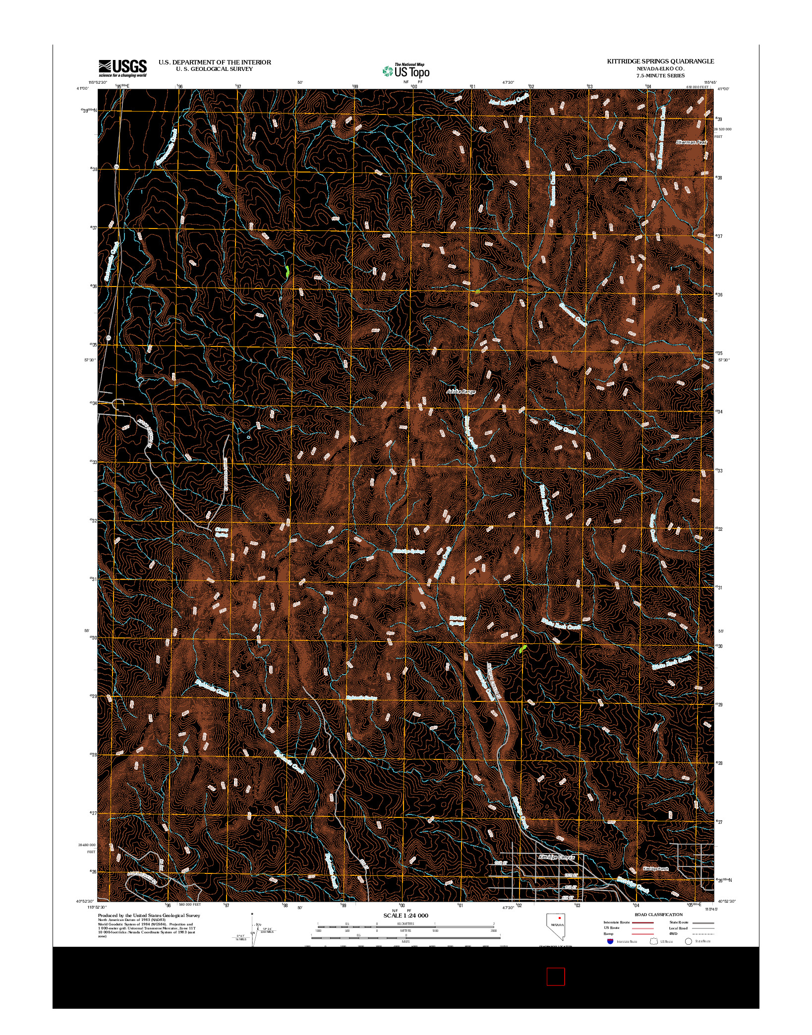 USGS US TOPO 7.5-MINUTE MAP FOR KITTRIDGE SPRINGS, NV 2012