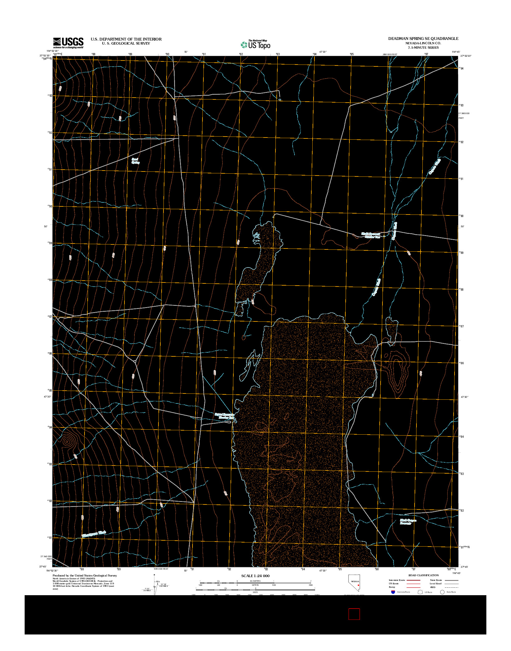 USGS US TOPO 7.5-MINUTE MAP FOR DEADMAN SPRING SE, NV 2012