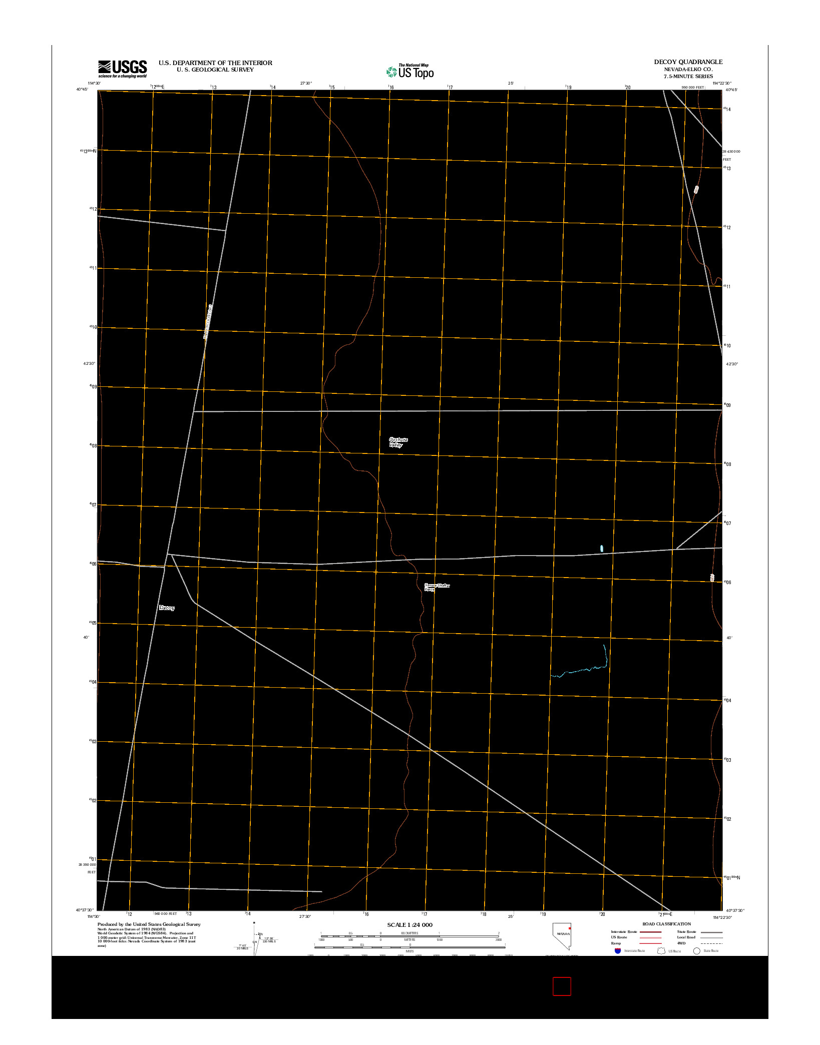 USGS US TOPO 7.5-MINUTE MAP FOR DECOY, NV 2012