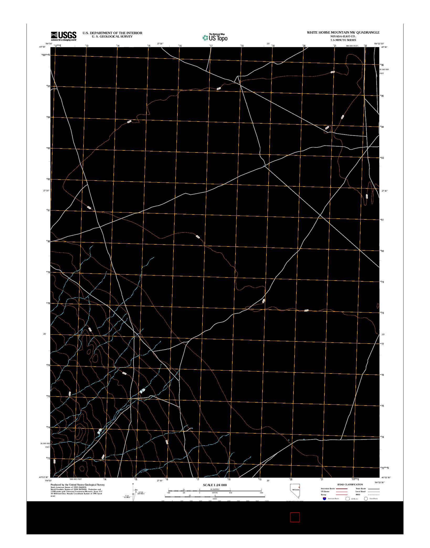 USGS US TOPO 7.5-MINUTE MAP FOR WHITE HORSE MOUNTAIN NW, NV 2012