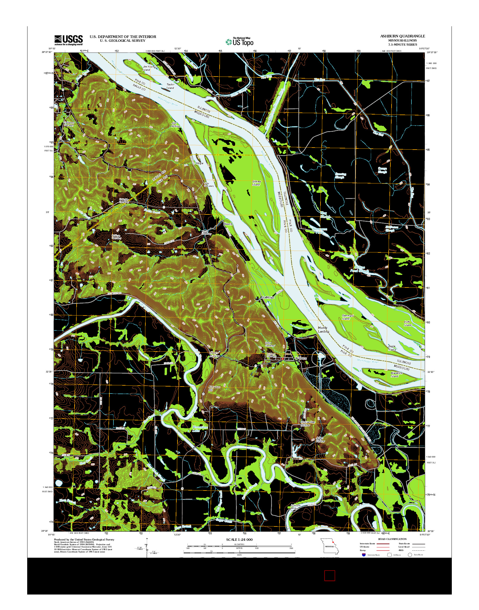 USGS US TOPO 7.5-MINUTE MAP FOR ASHBURN, MO-IL 2012