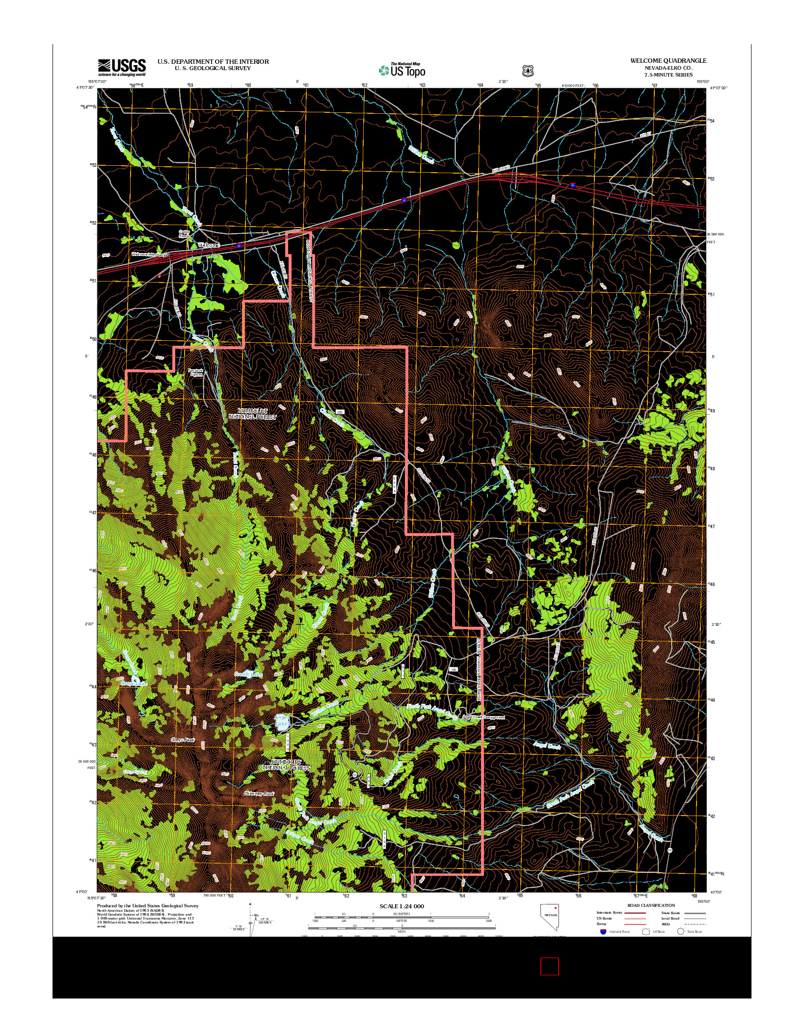 USGS US TOPO 7.5-MINUTE MAP FOR WELCOME, NV 2012