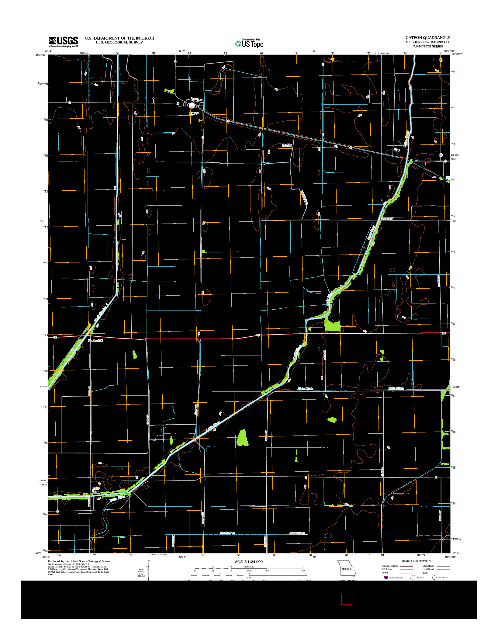 USGS US TOPO 7.5-MINUTE MAP FOR CATRON, MO 2012