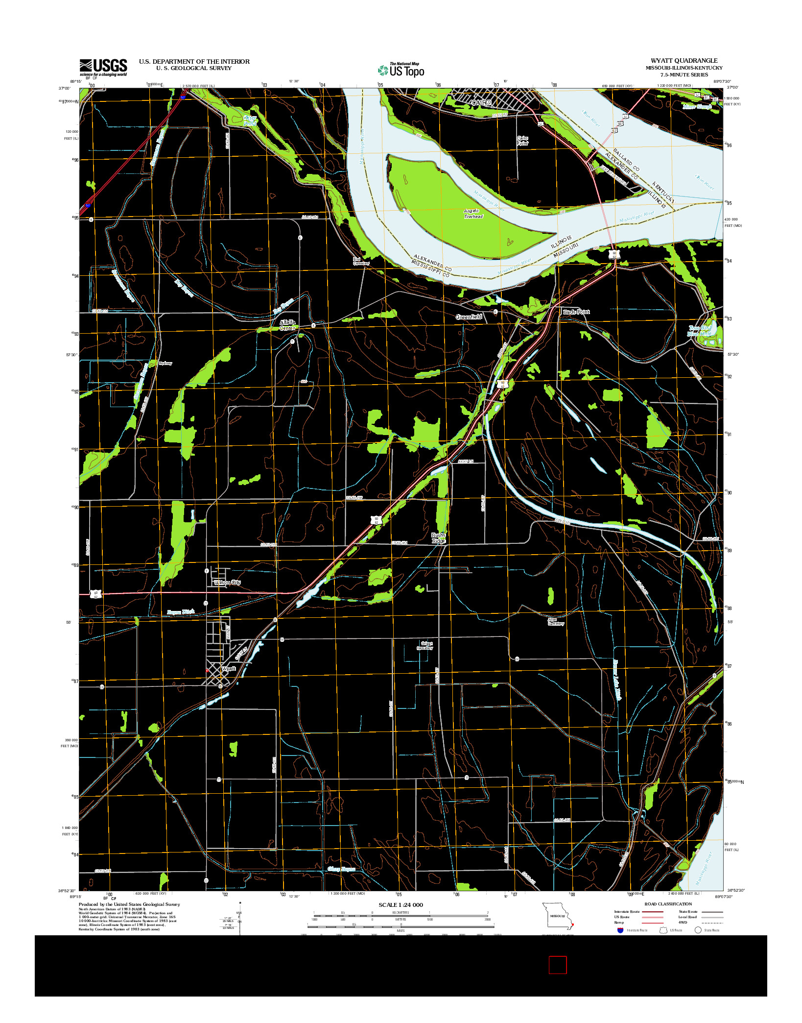 USGS US TOPO 7.5-MINUTE MAP FOR WYATT, MO-IL-KY 2012