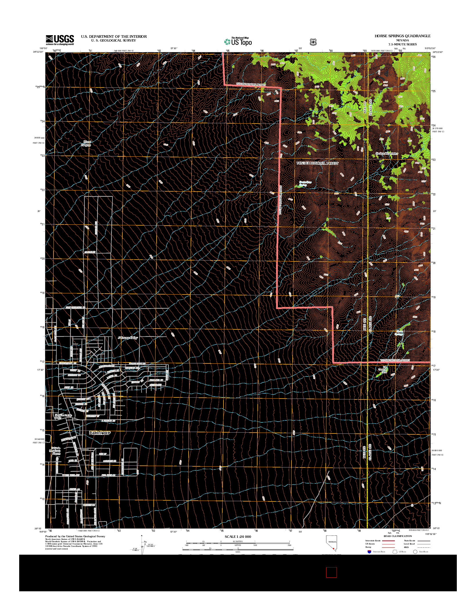 USGS US TOPO 7.5-MINUTE MAP FOR HORSE SPRINGS, NV 2012