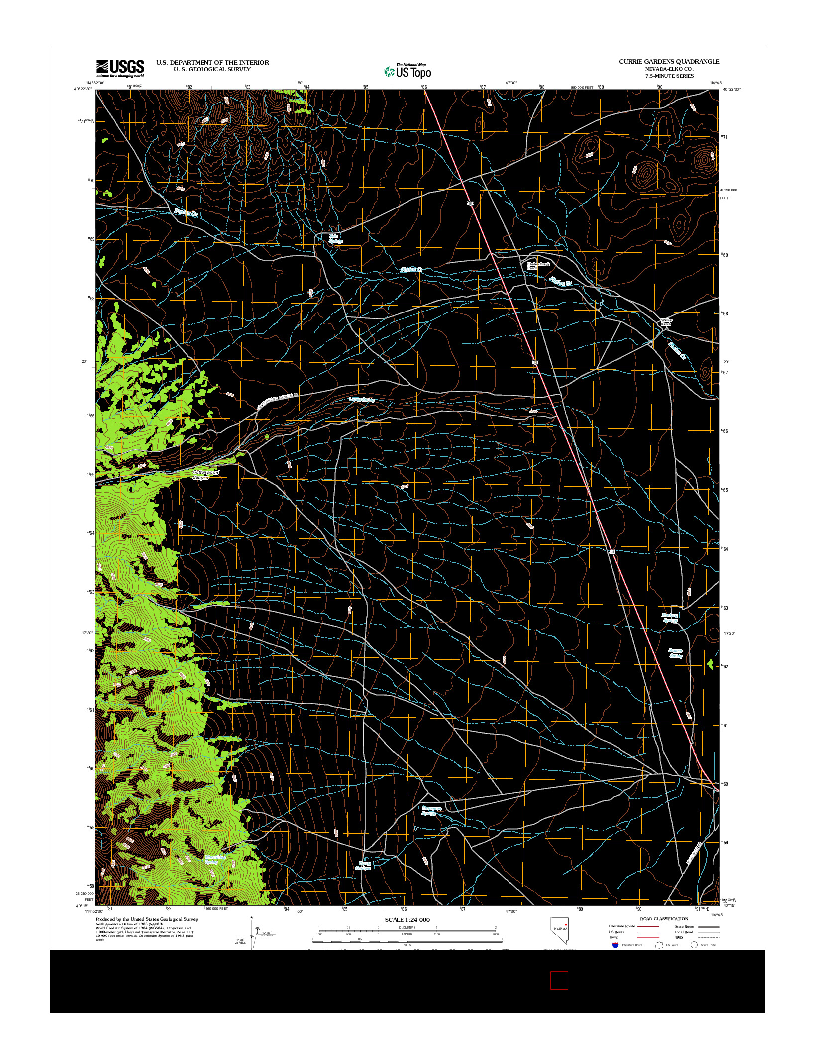 USGS US TOPO 7.5-MINUTE MAP FOR CURRIE GARDENS, NV 2012