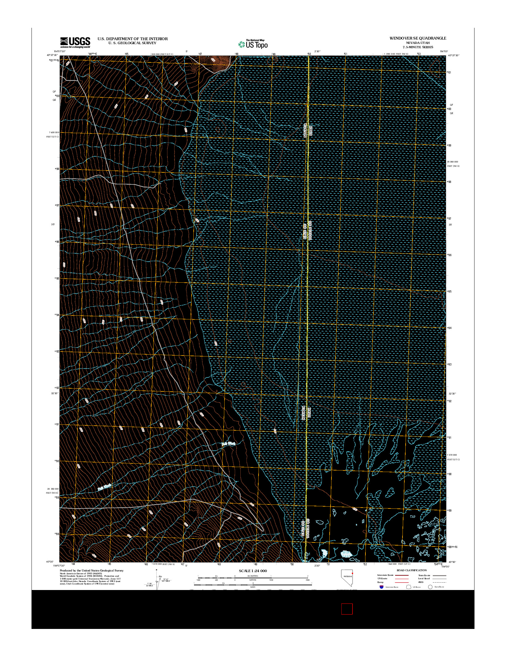 USGS US TOPO 7.5-MINUTE MAP FOR WENDOVER SE, NV-UT 2012