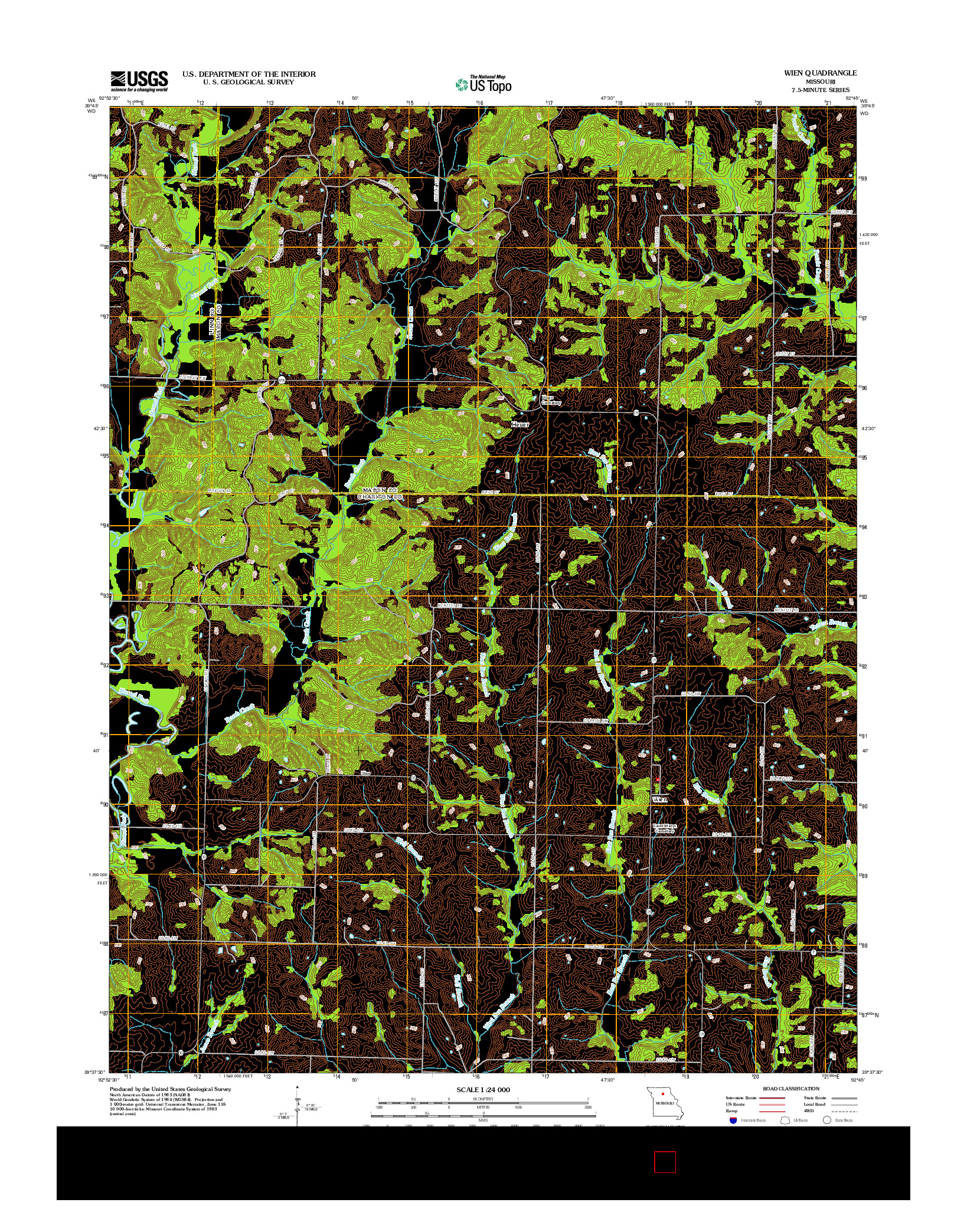 USGS US TOPO 7.5-MINUTE MAP FOR WIEN, MO 2012