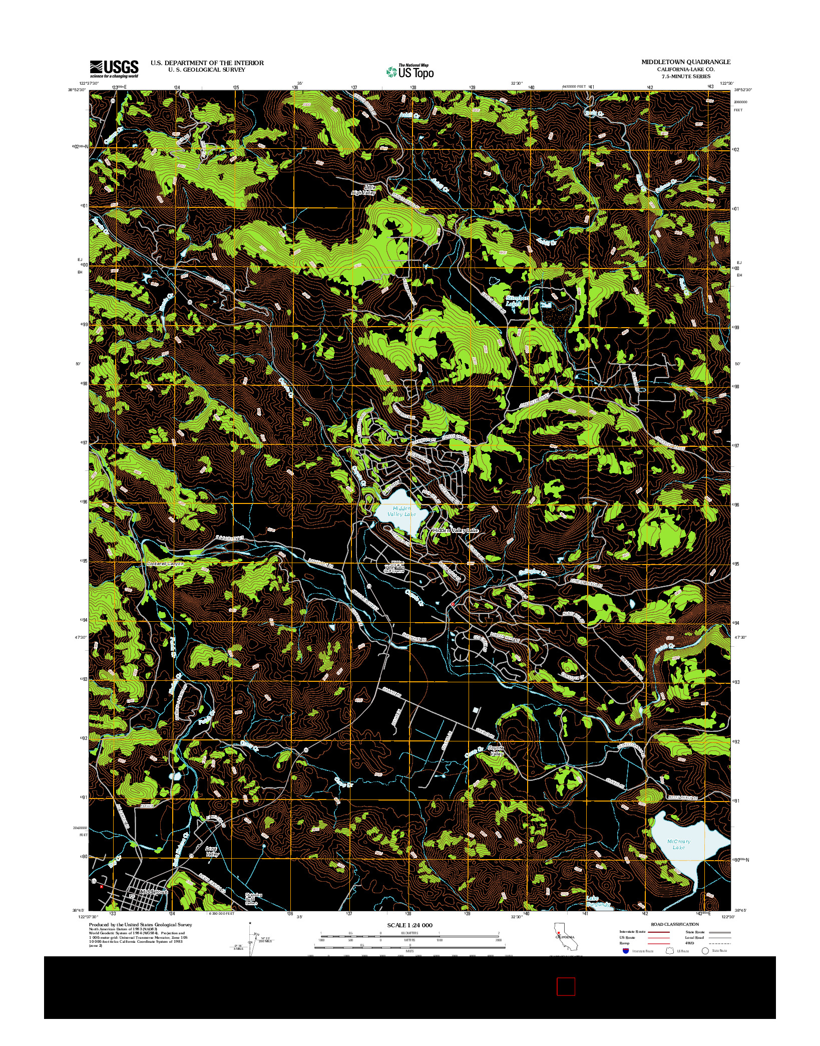 USGS US TOPO 7.5-MINUTE MAP FOR MIDDLETOWN, CA 2012