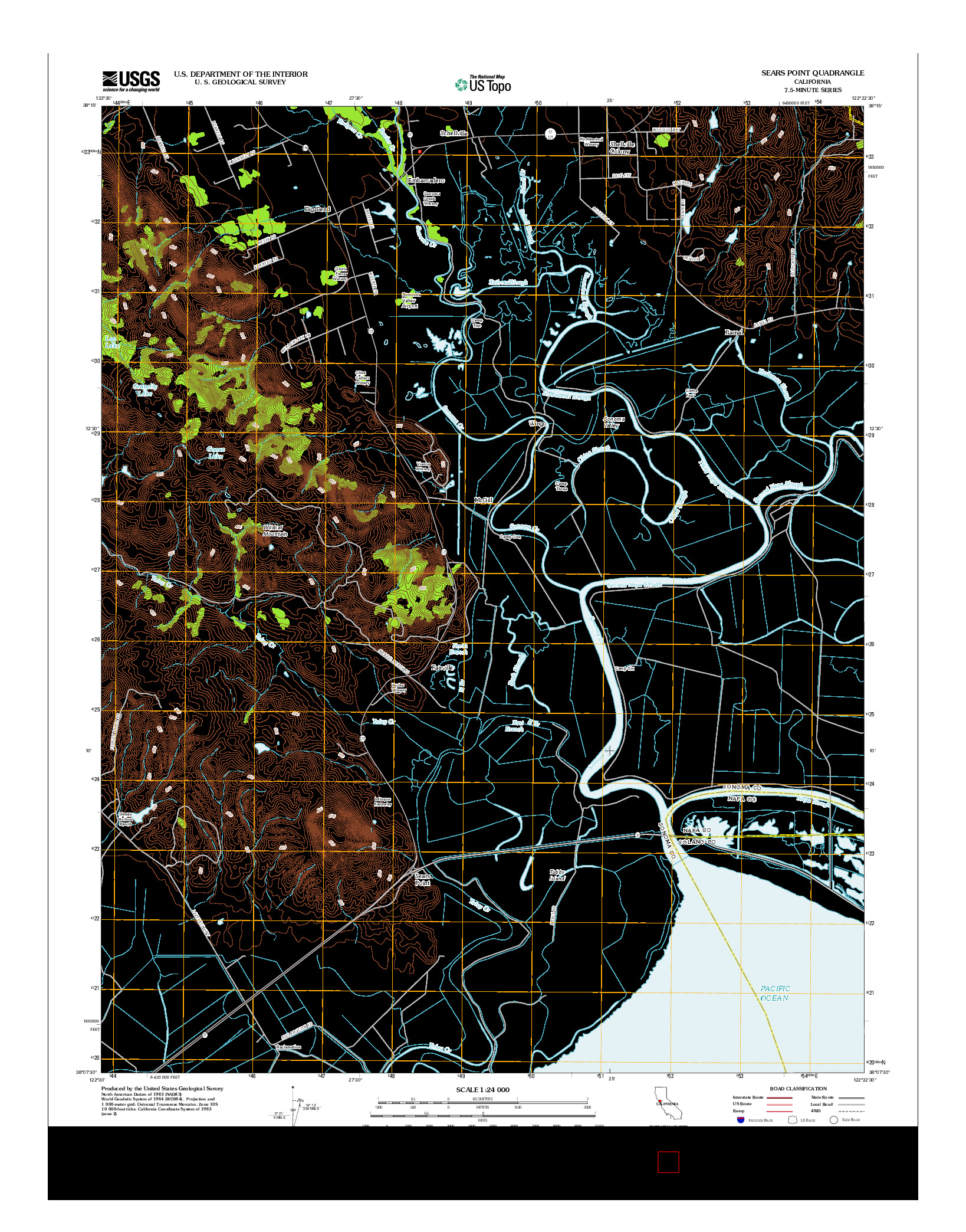 USGS US TOPO 7.5-MINUTE MAP FOR SEARS POINT, CA 2012