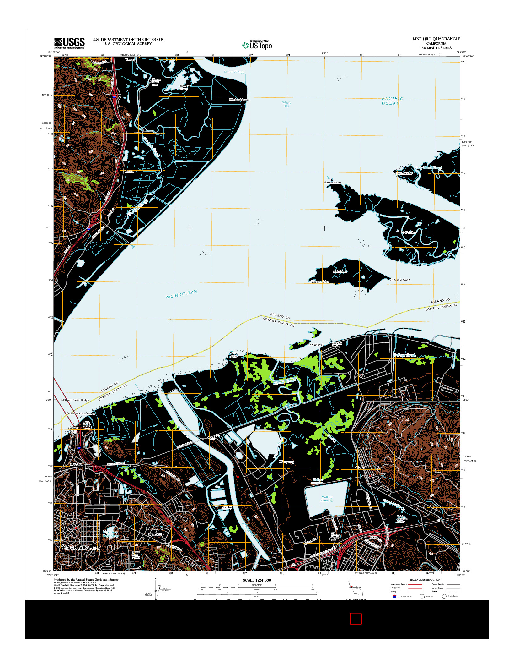 USGS US TOPO 7.5-MINUTE MAP FOR VINE HILL, CA 2012