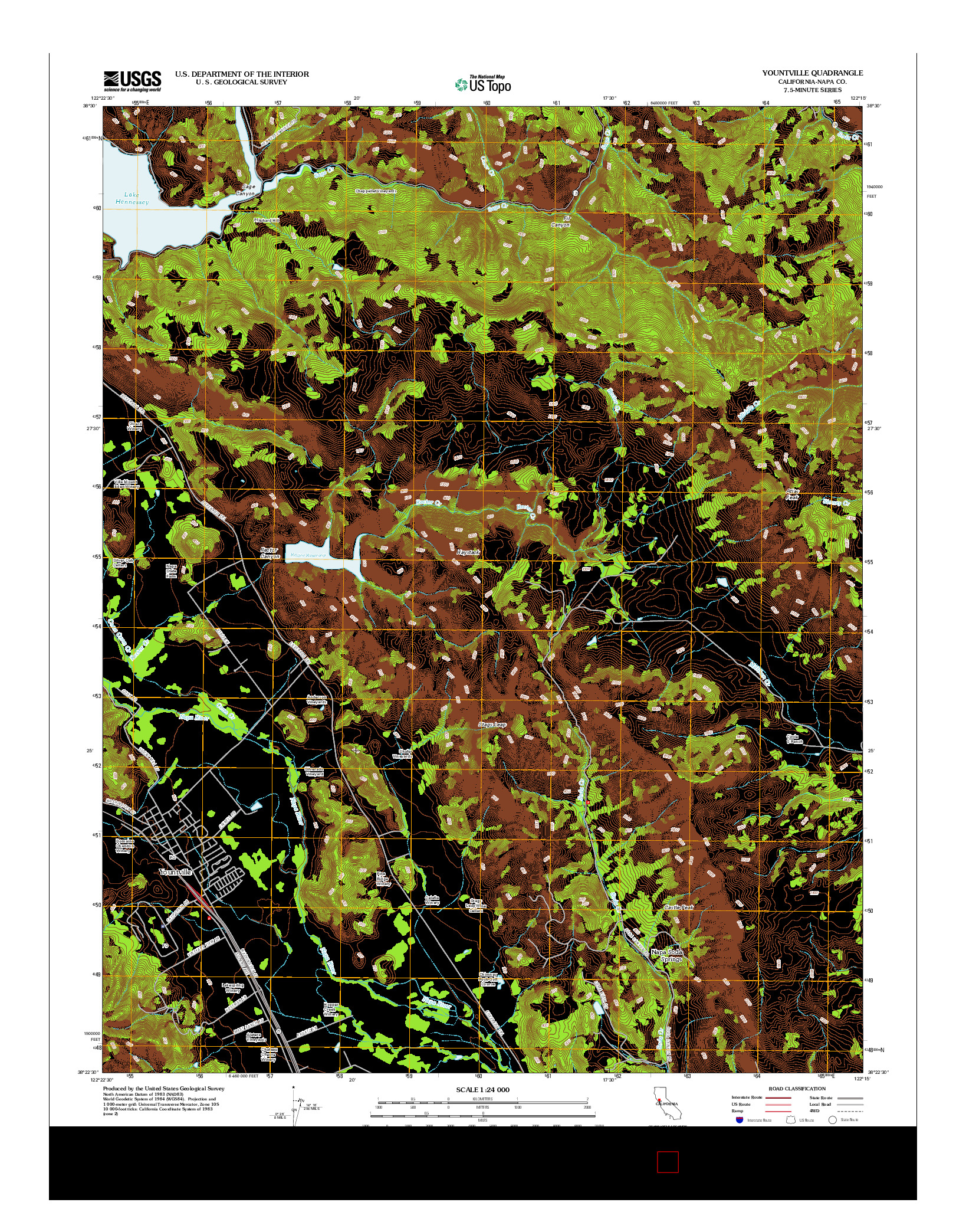 USGS US TOPO 7.5-MINUTE MAP FOR YOUNTVILLE, CA 2012