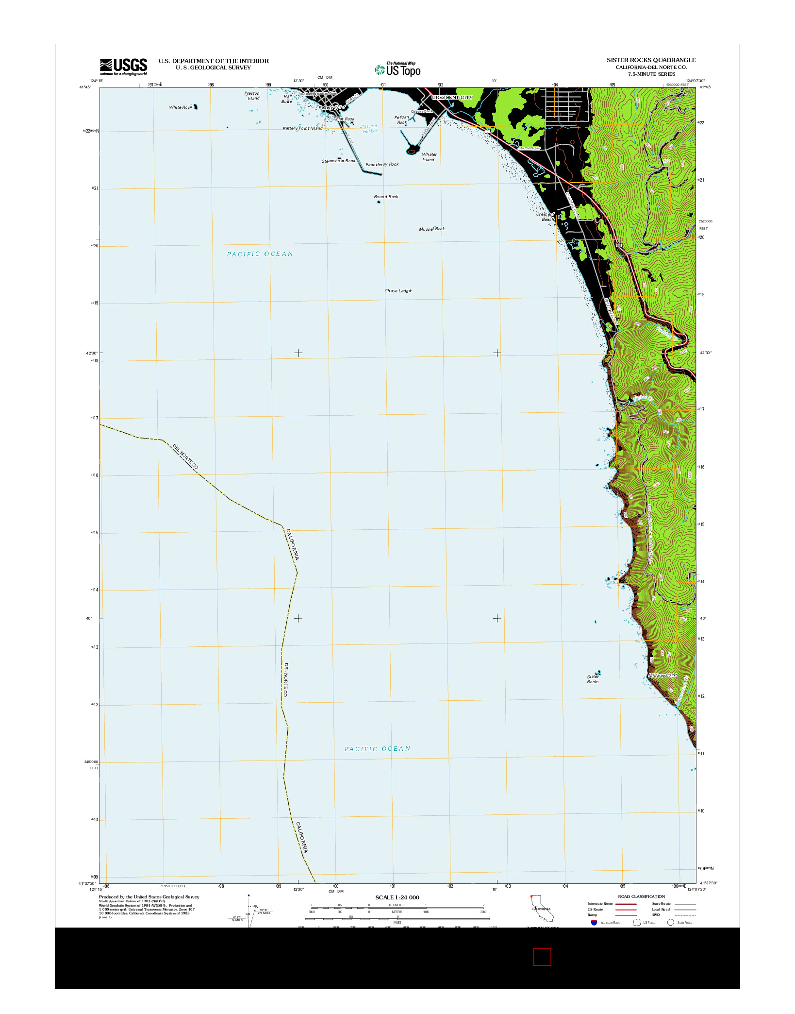 USGS US TOPO 7.5-MINUTE MAP FOR SISTER ROCKS, CA 2012