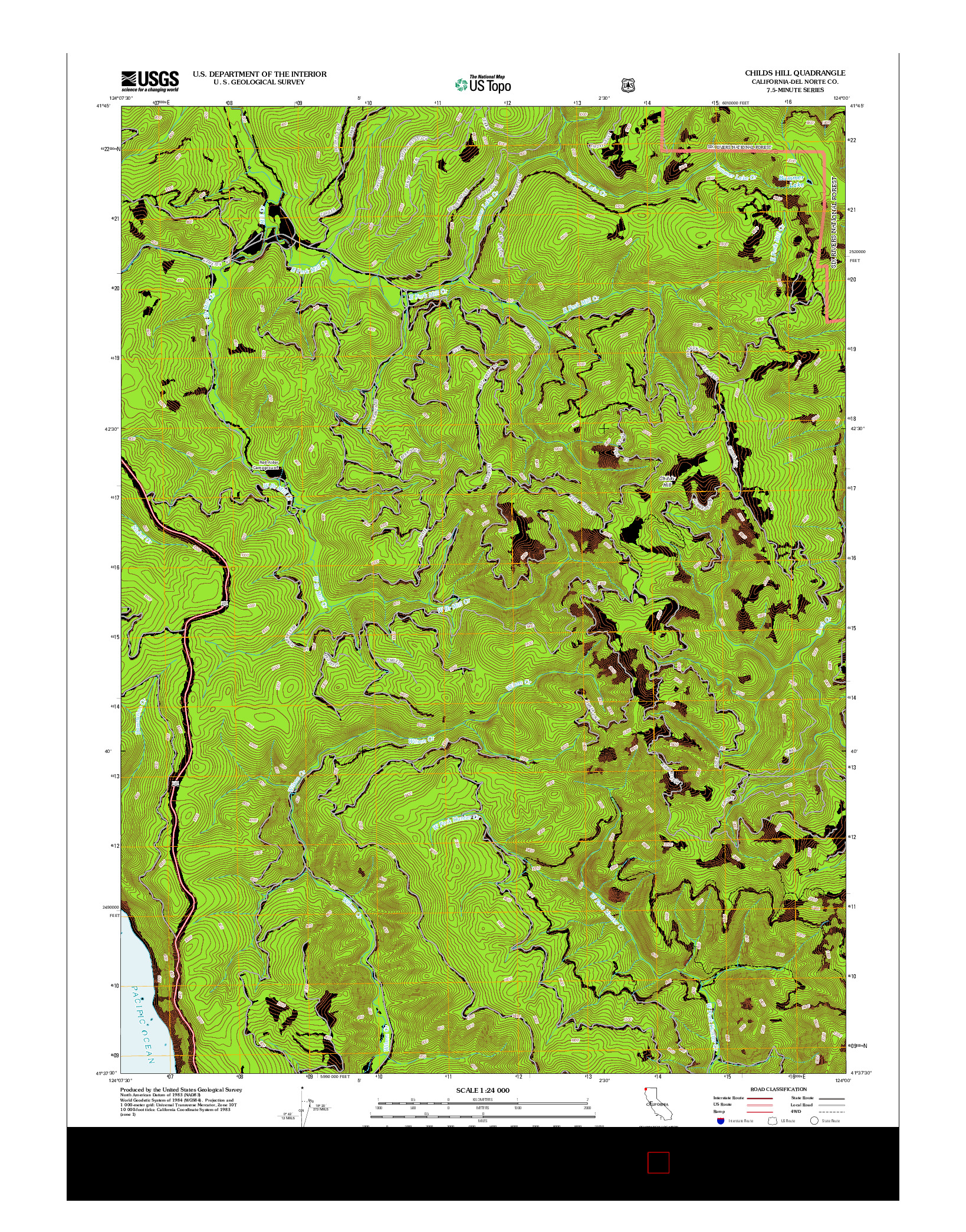 USGS US TOPO 7.5-MINUTE MAP FOR CHILDS HILL, CA 2012