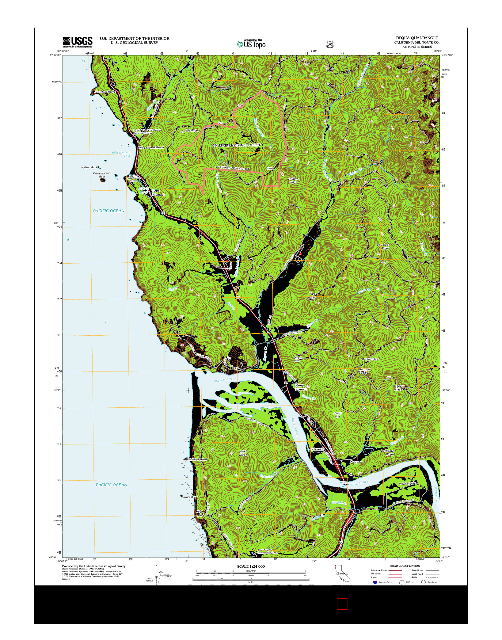 USGS US TOPO 7.5-MINUTE MAP FOR REQUA, CA 2012
