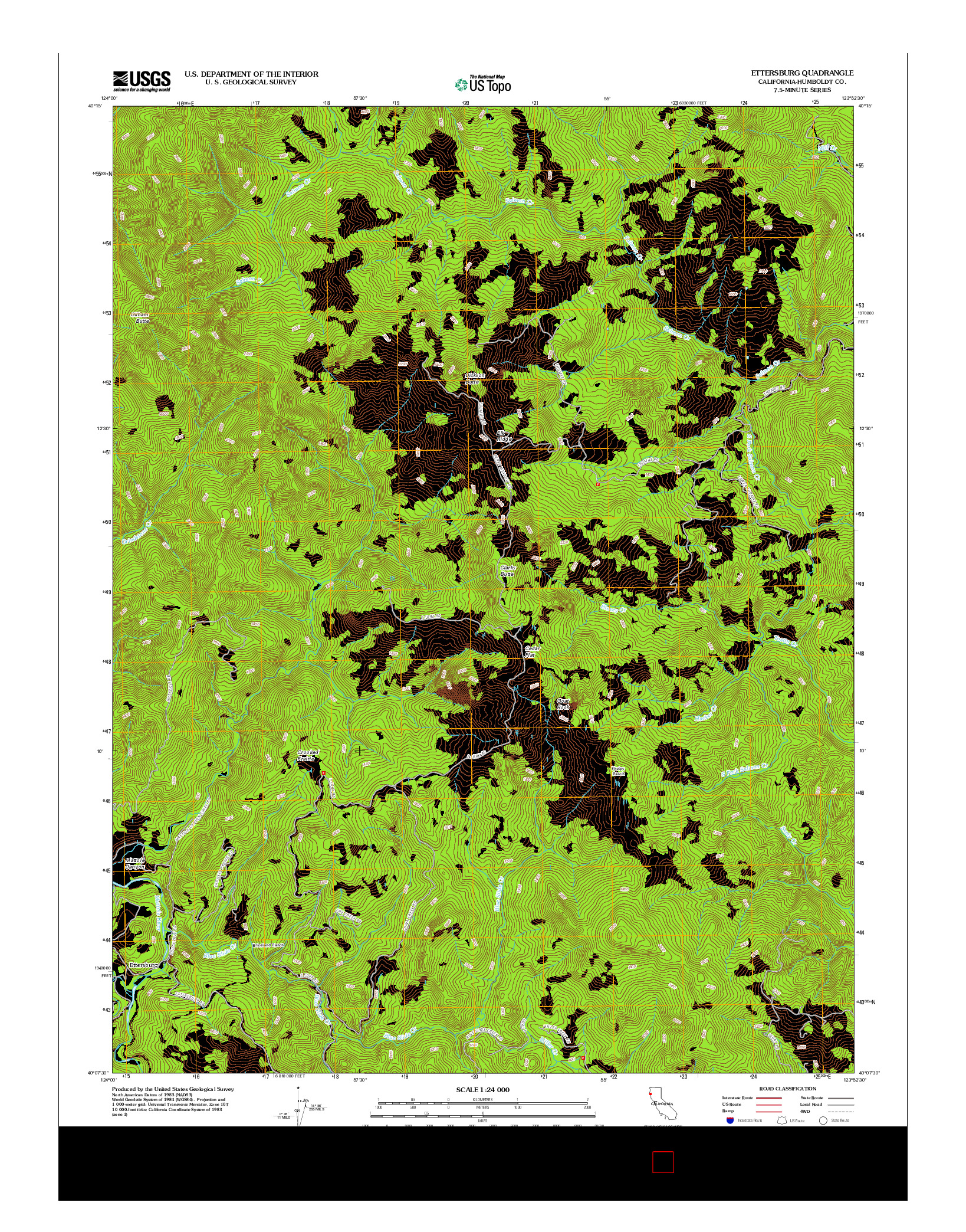 USGS US TOPO 7.5-MINUTE MAP FOR ETTERSBURG, CA 2012