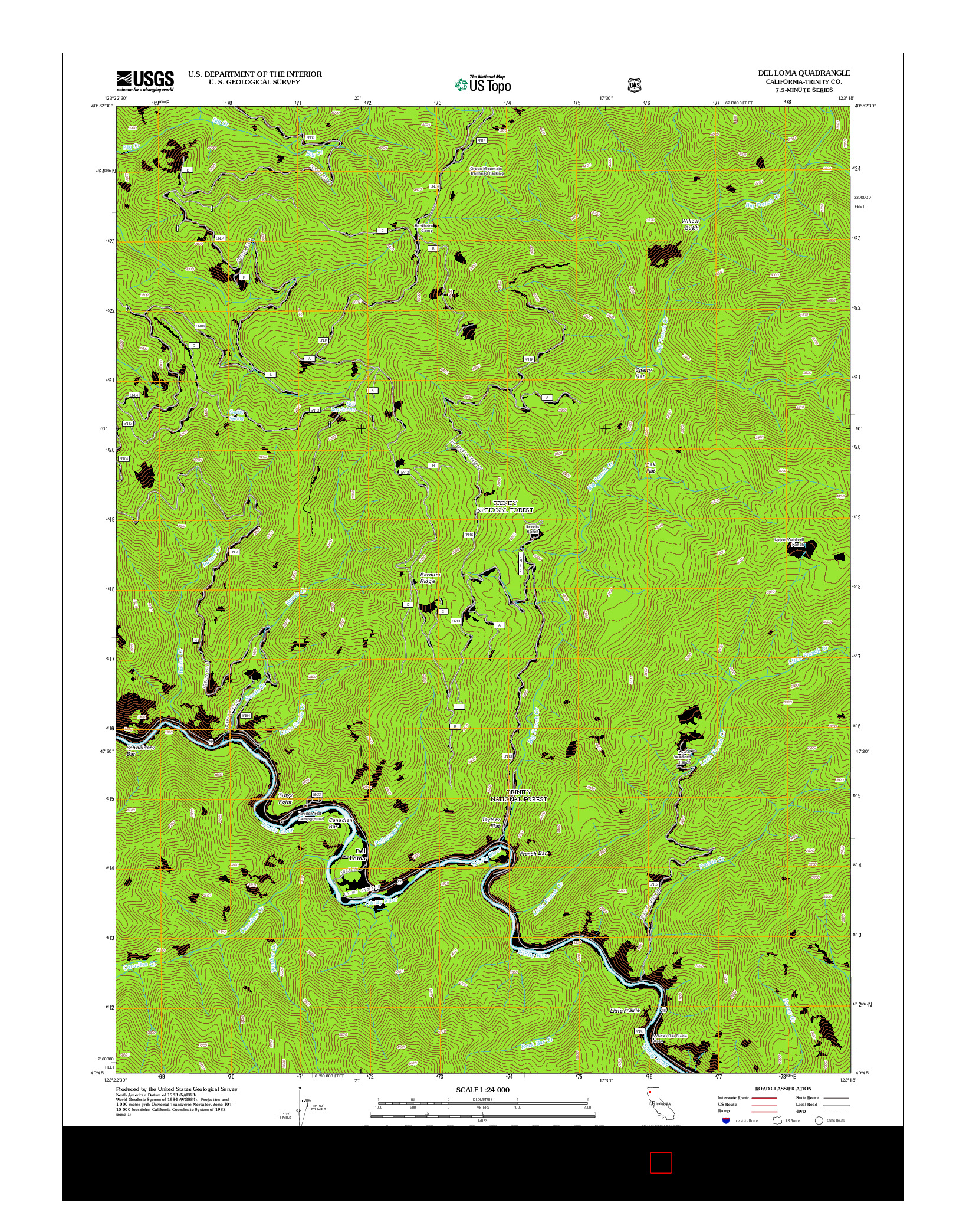 USGS US TOPO 7.5-MINUTE MAP FOR DEL LOMA, CA 2012