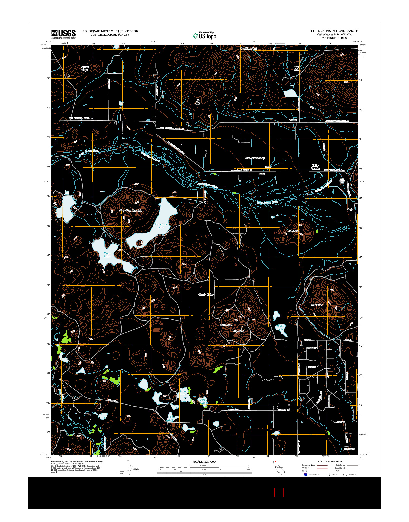 USGS US TOPO 7.5-MINUTE MAP FOR LITTLE SHASTA, CA 2012