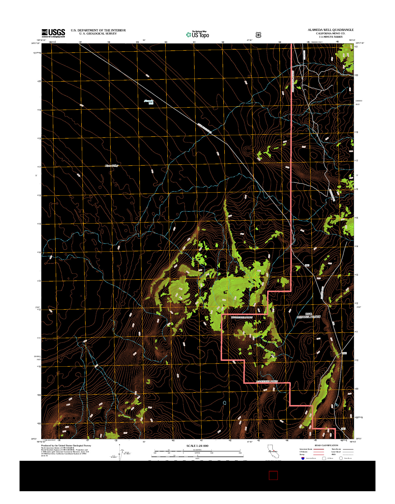 USGS US TOPO 7.5-MINUTE MAP FOR ALAMEDA WELL, CA 2012