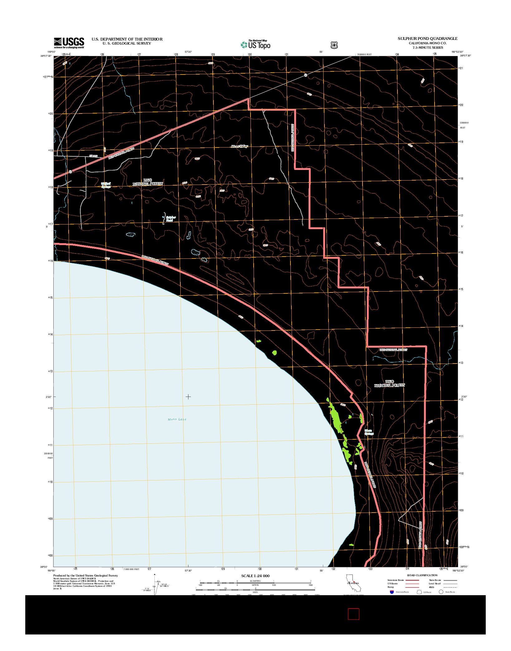 USGS US TOPO 7.5-MINUTE MAP FOR SULPHUR POND, CA 2012