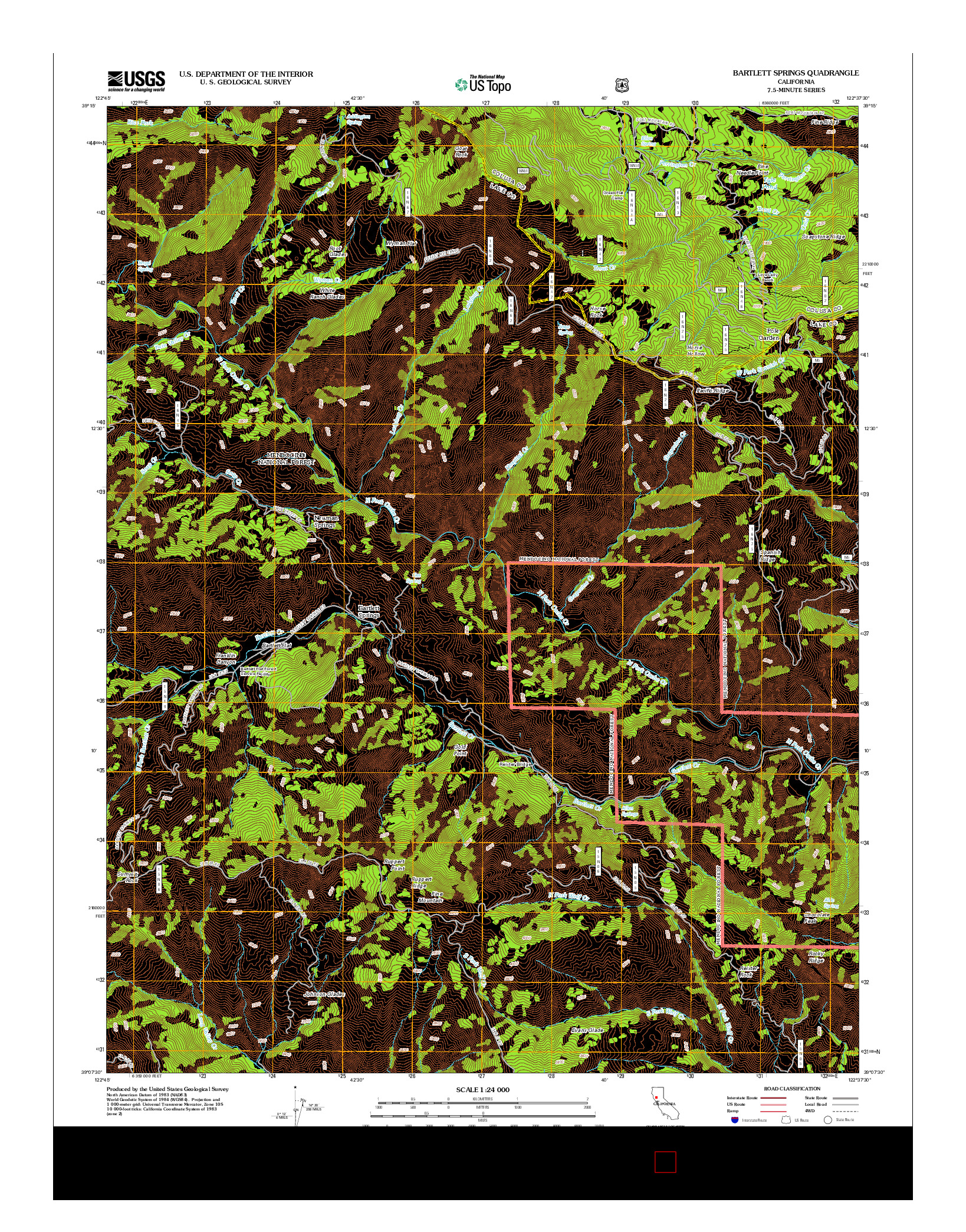 USGS US TOPO 7.5-MINUTE MAP FOR BARTLETT SPRINGS, CA 2012