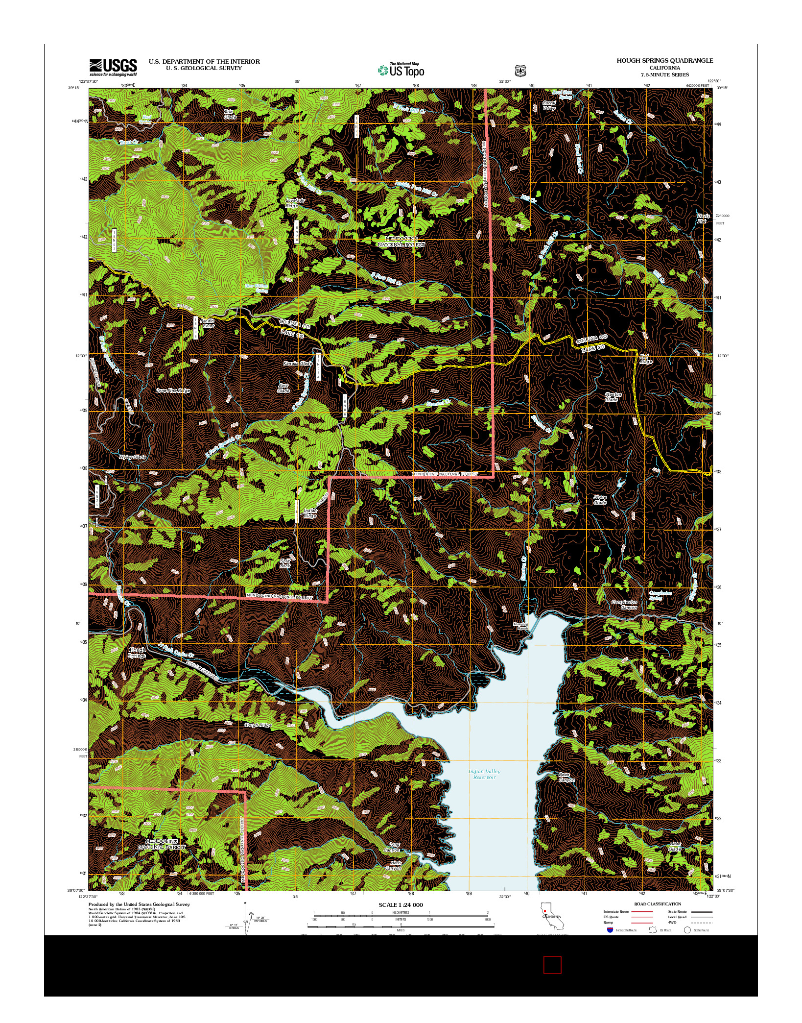 USGS US TOPO 7.5-MINUTE MAP FOR HOUGH SPRINGS, CA 2012