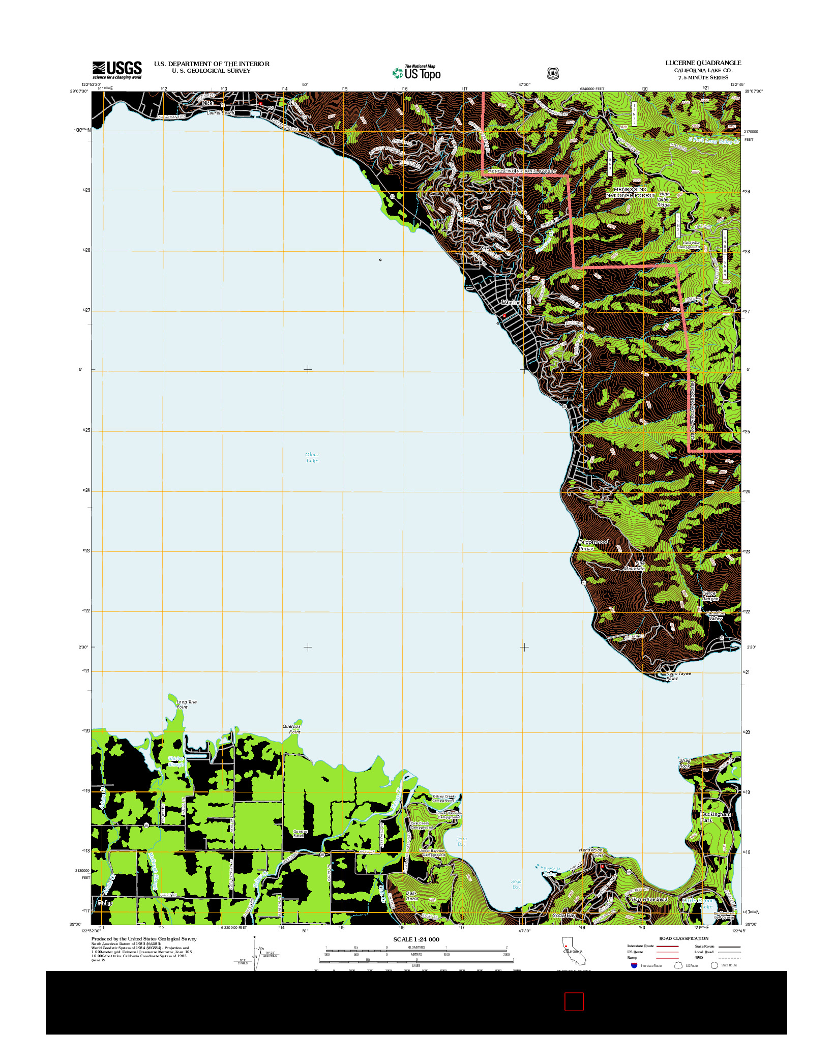 USGS US TOPO 7.5-MINUTE MAP FOR LUCERNE, CA 2012