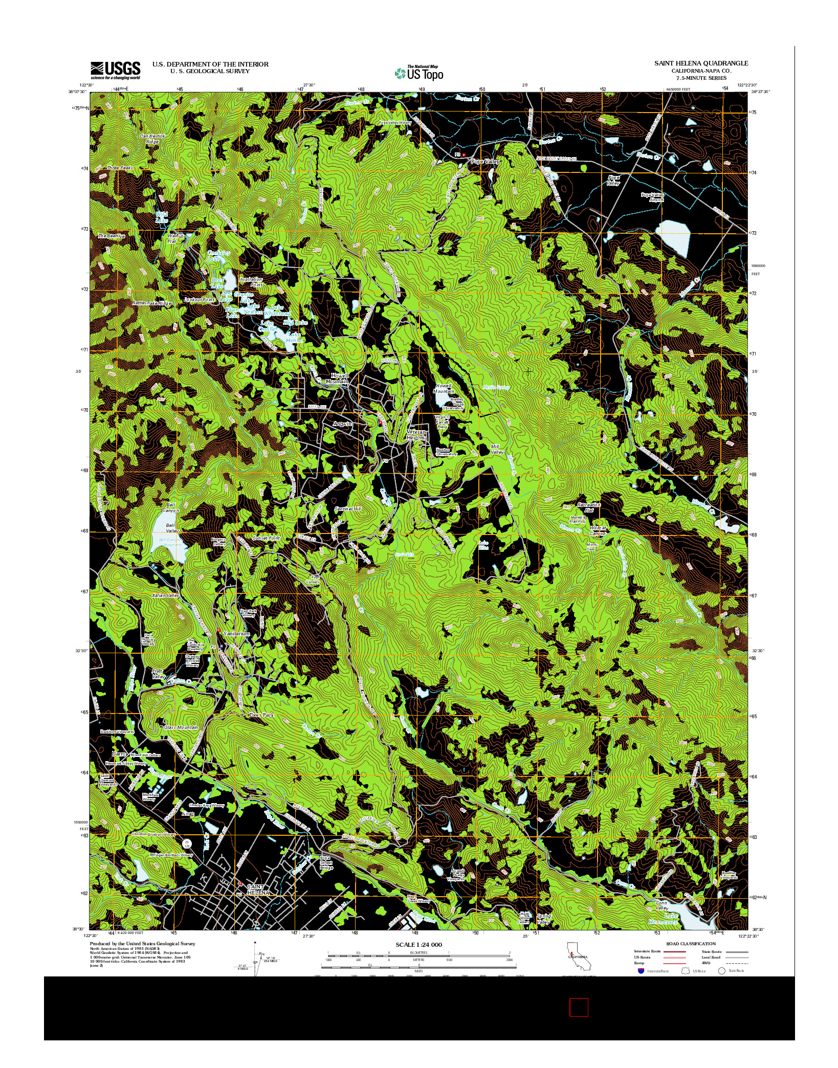 USGS US TOPO 7.5-MINUTE MAP FOR SAINT HELENA, CA 2012