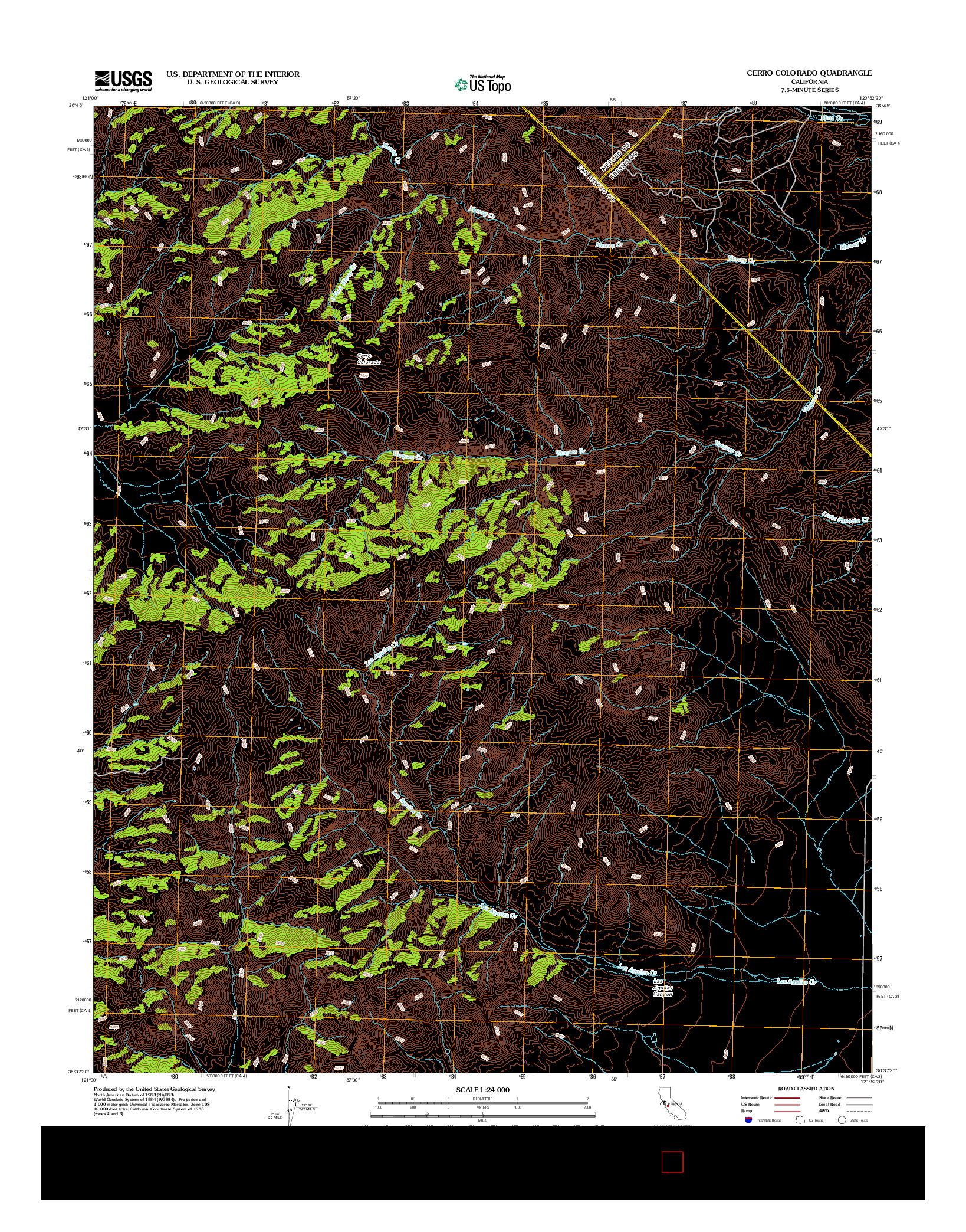 USGS US TOPO 7.5-MINUTE MAP FOR CERRO COLORADO, CA 2012