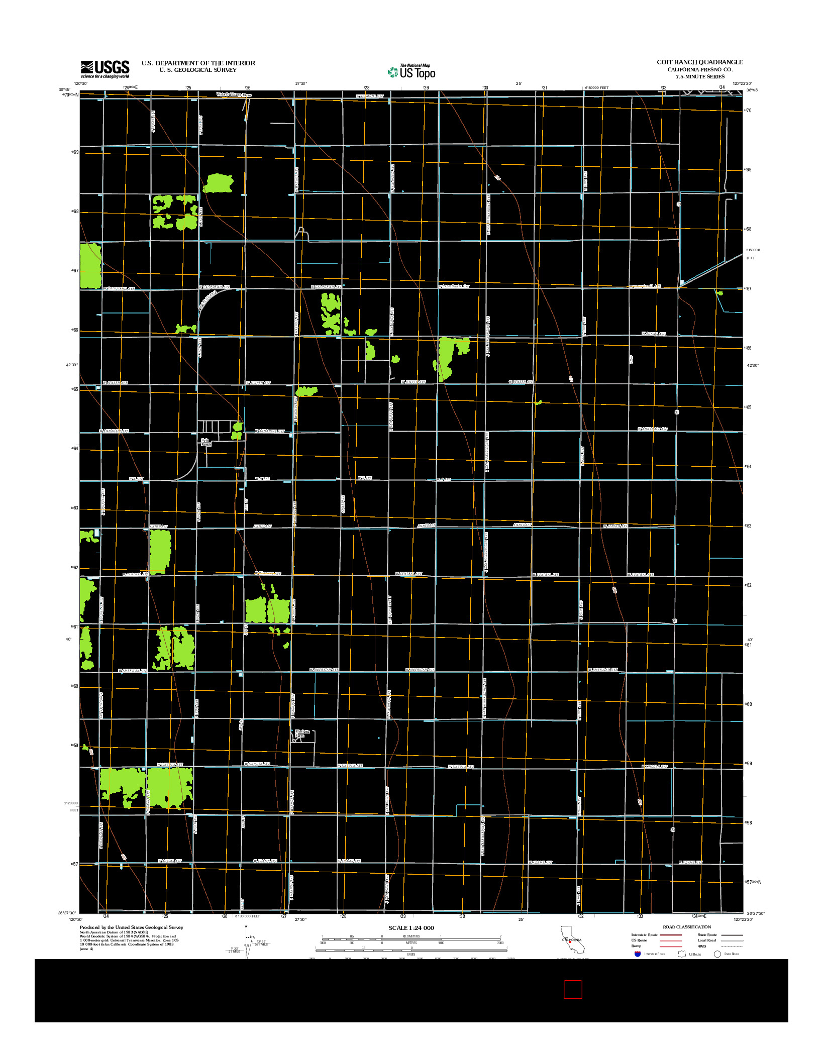 USGS US TOPO 7.5-MINUTE MAP FOR COIT RANCH, CA 2012