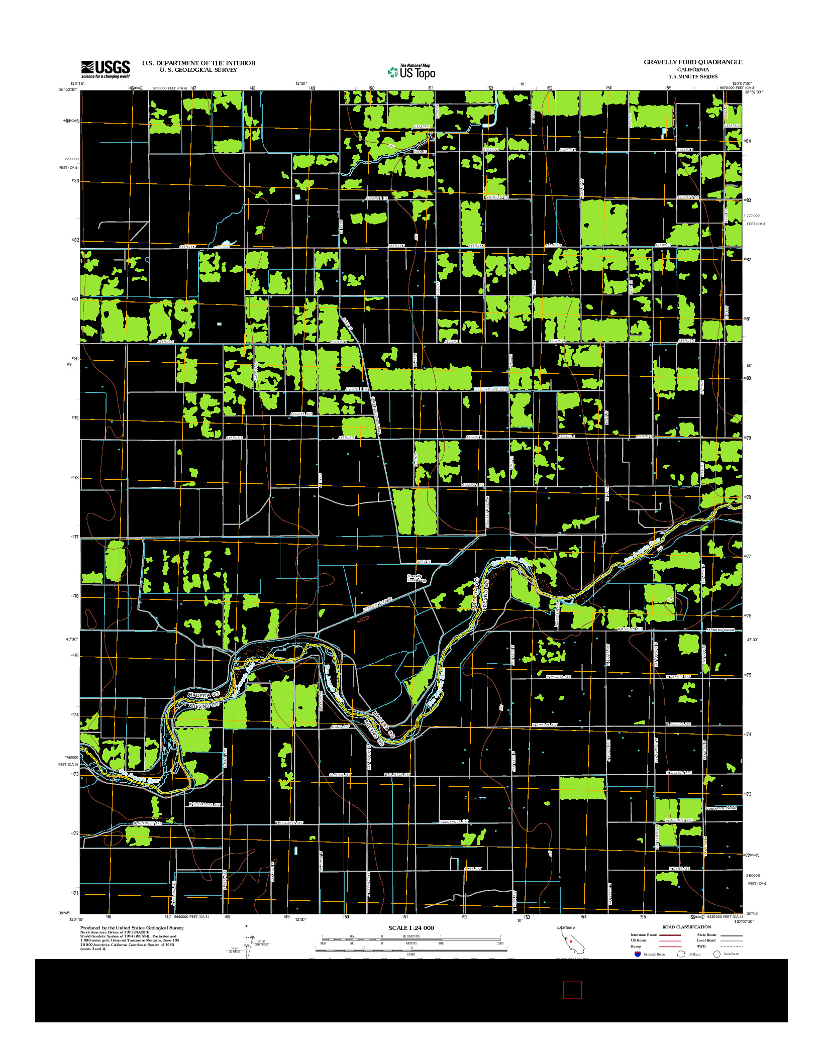 USGS US TOPO 7.5-MINUTE MAP FOR GRAVELLY FORD, CA 2012