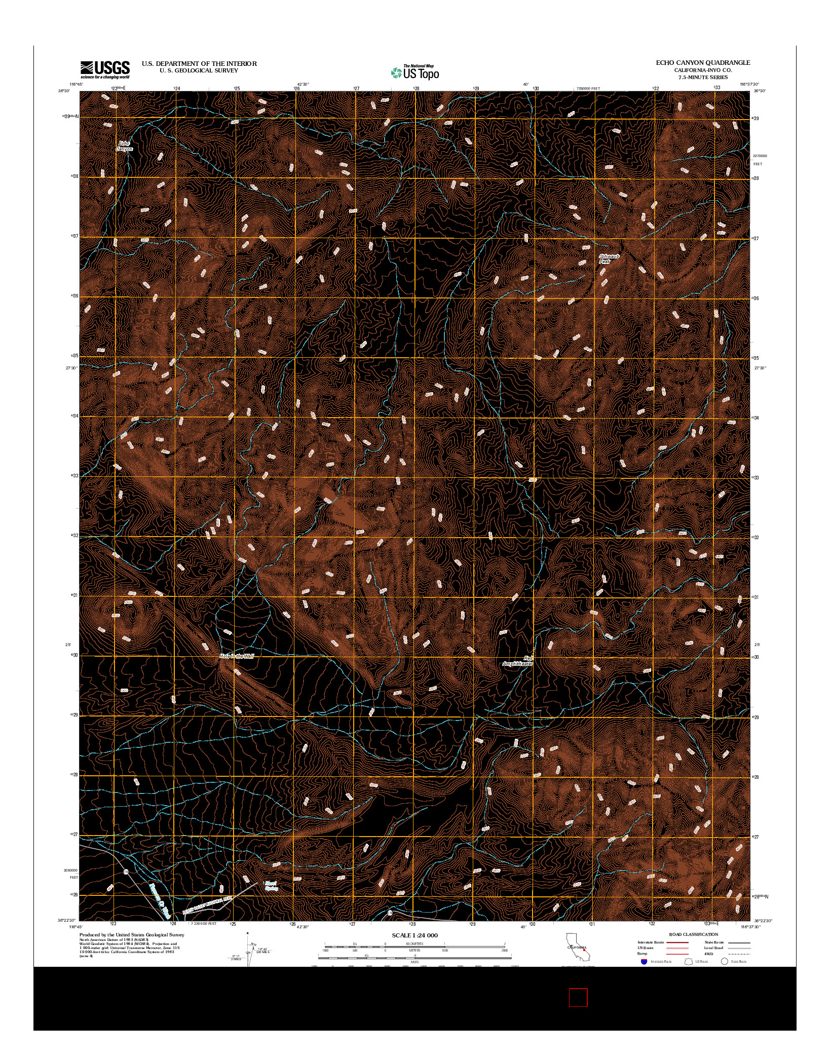 USGS US TOPO 7.5-MINUTE MAP FOR ECHO CANYON, CA 2012