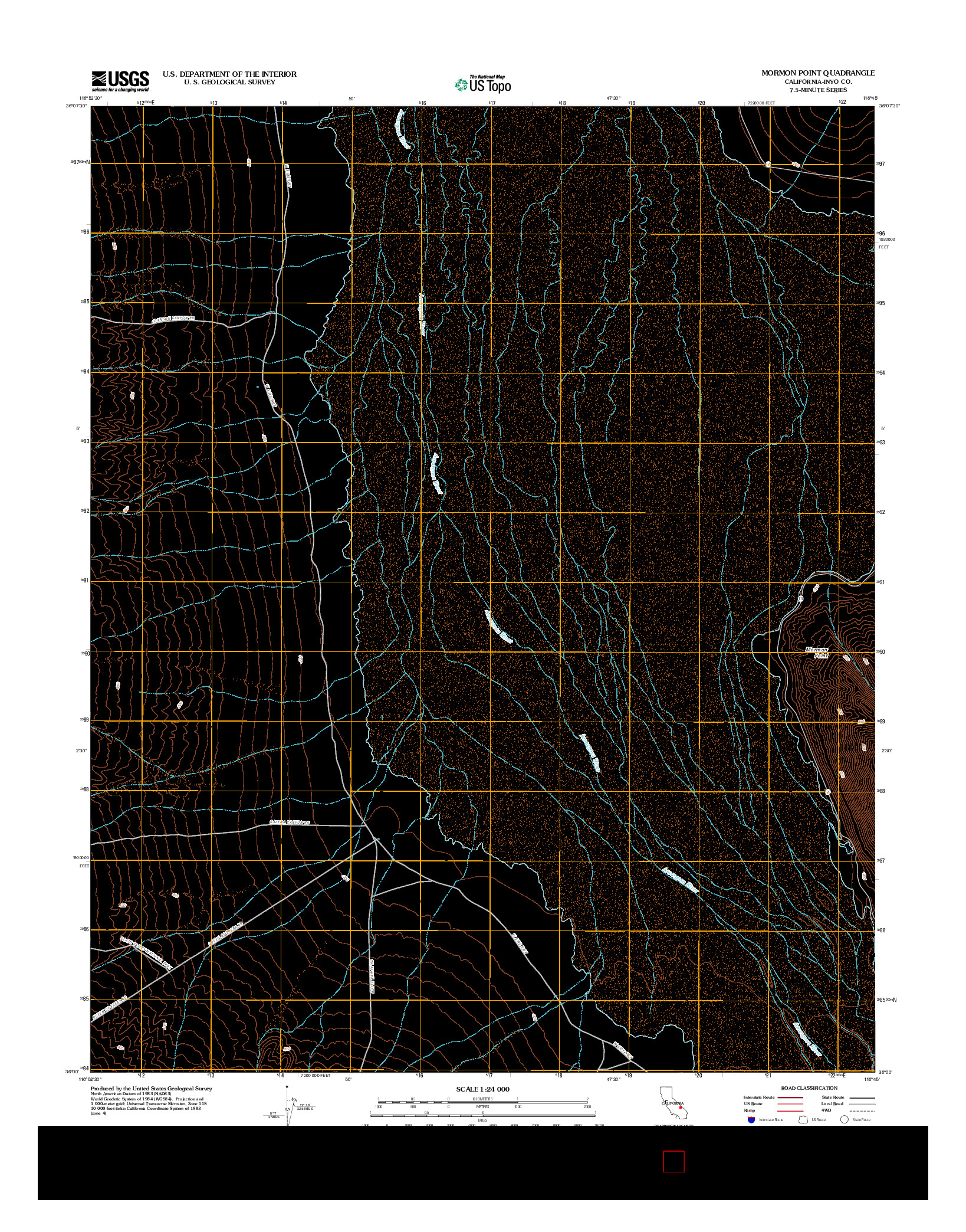 USGS US TOPO 7.5-MINUTE MAP FOR MORMON POINT, CA 2012