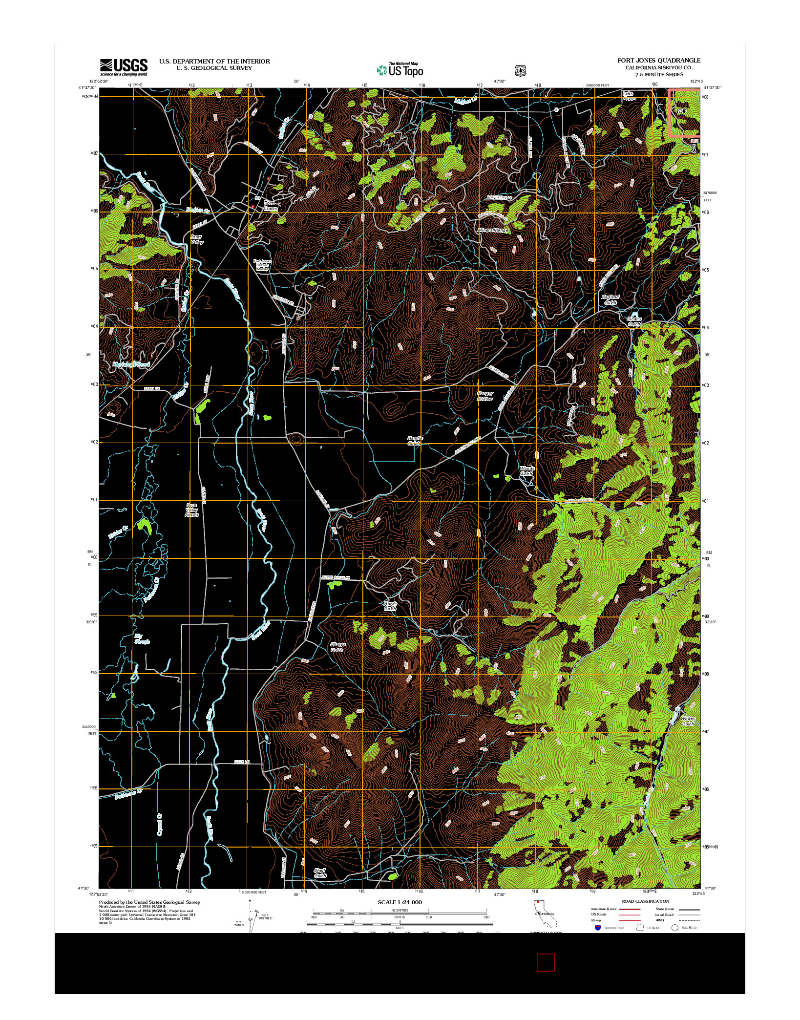 USGS US TOPO 7.5-MINUTE MAP FOR FORT JONES, CA 2012