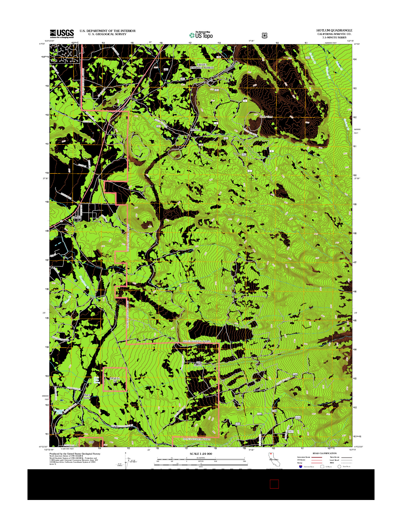 USGS US TOPO 7.5-MINUTE MAP FOR HOTLUM, CA 2012