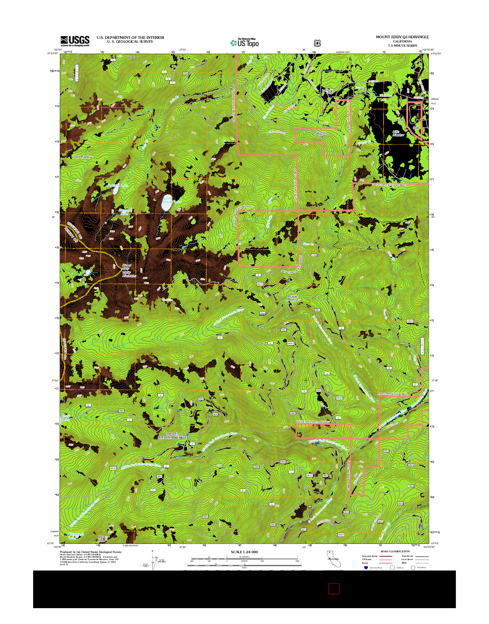 USGS US TOPO 7.5-MINUTE MAP FOR MOUNT EDDY, CA 2012