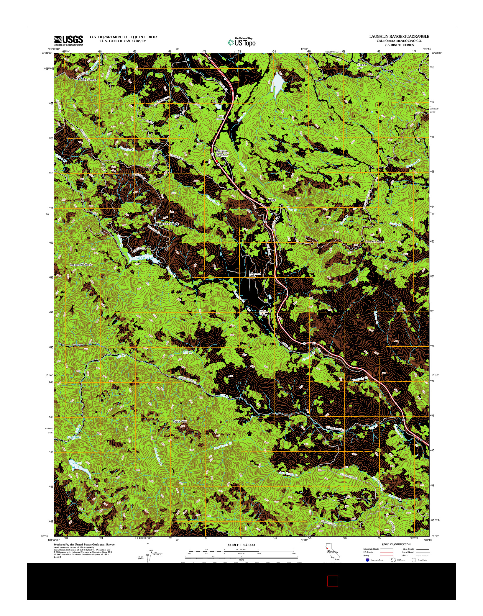 USGS US TOPO 7.5-MINUTE MAP FOR LAUGHLIN RANGE, CA 2012