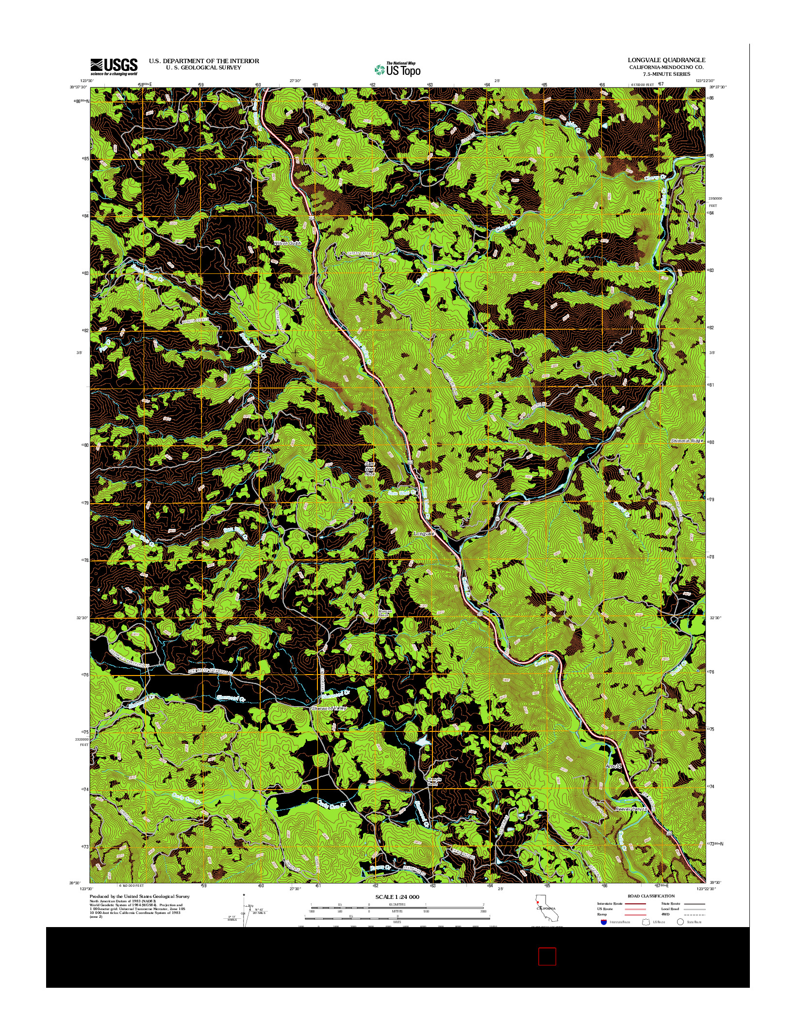 USGS US TOPO 7.5-MINUTE MAP FOR LONGVALE, CA 2012