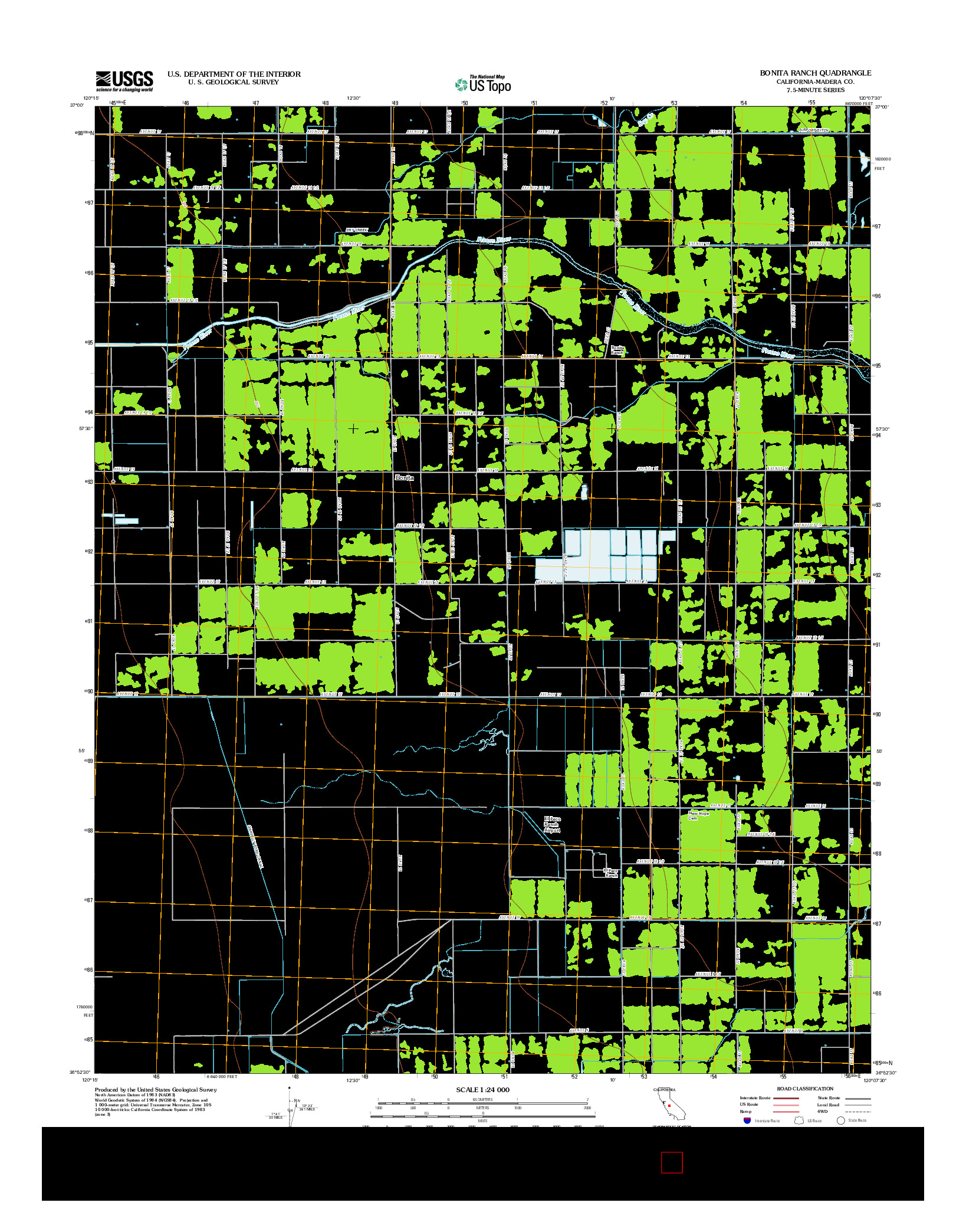 USGS US TOPO 7.5-MINUTE MAP FOR BONITA RANCH, CA 2012