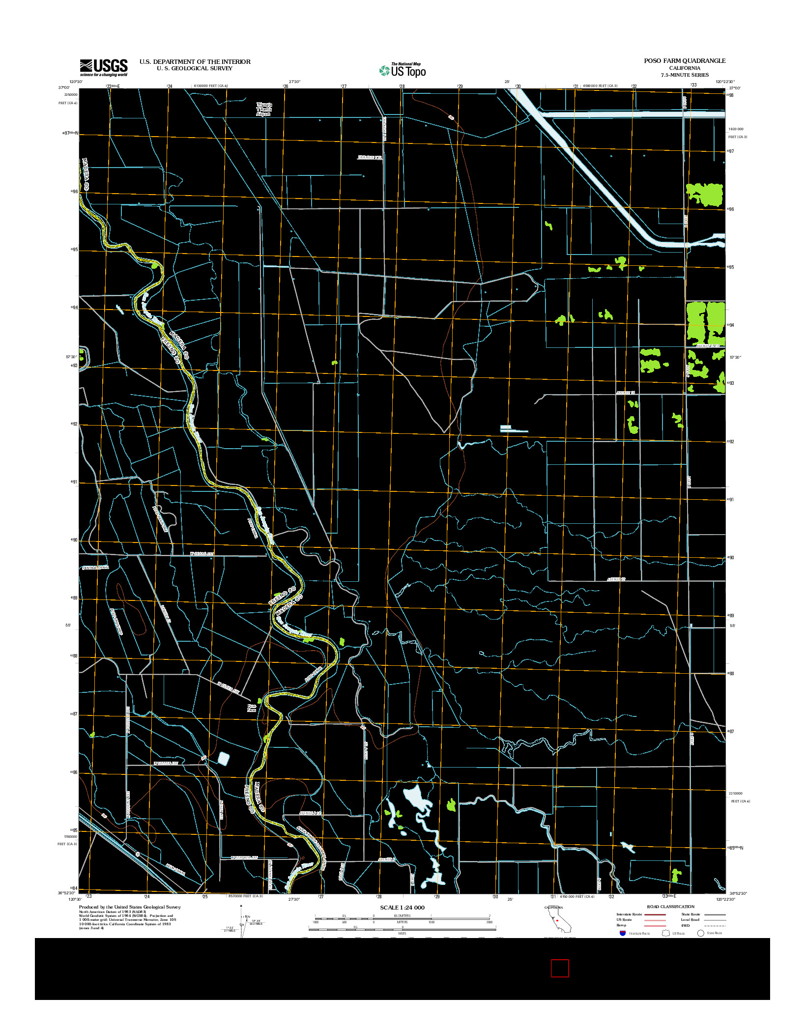 USGS US TOPO 7.5-MINUTE MAP FOR POSO FARM, CA 2012