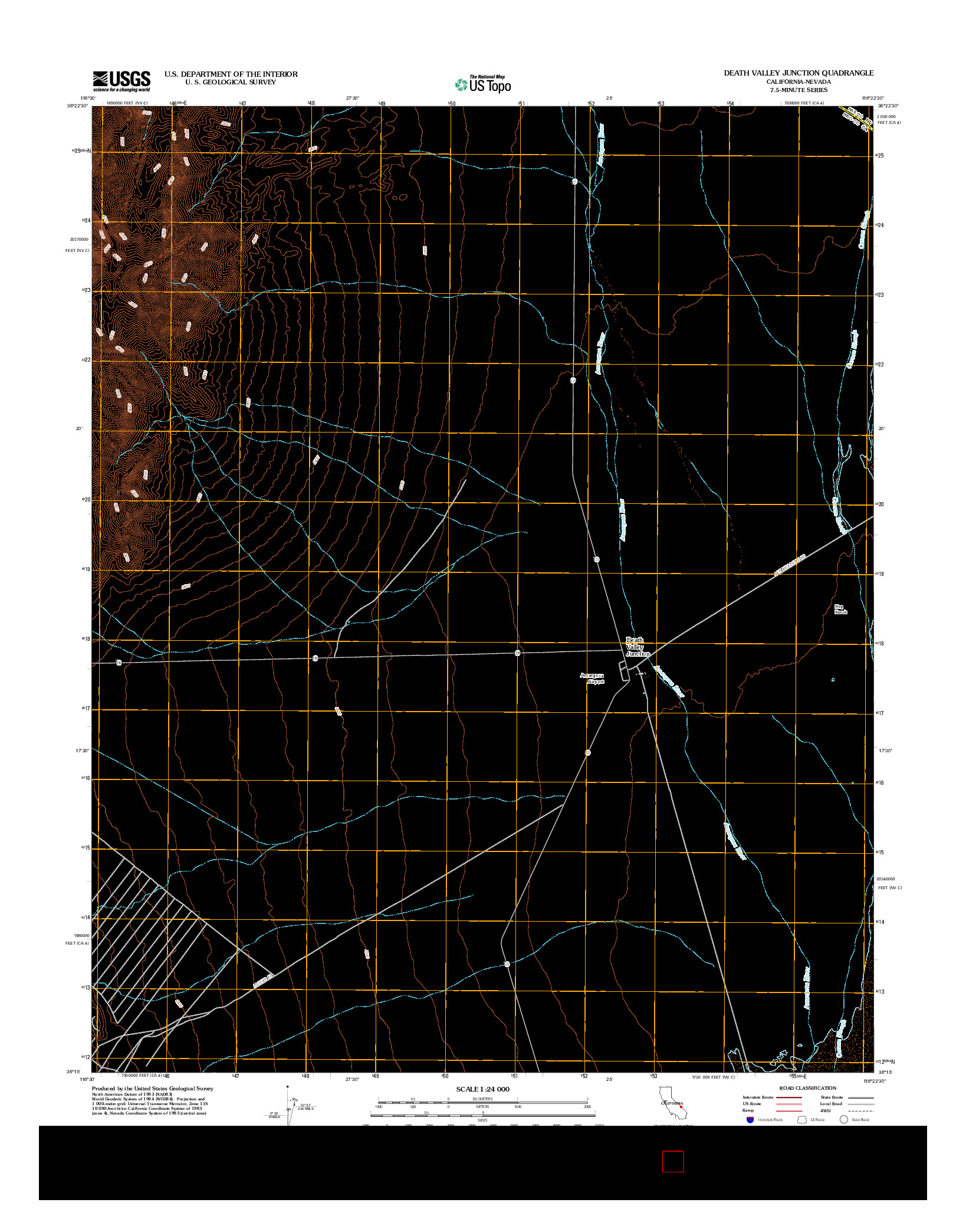 USGS US TOPO 7.5-MINUTE MAP FOR DEATH VALLEY JUNCTION, CA-NV 2012